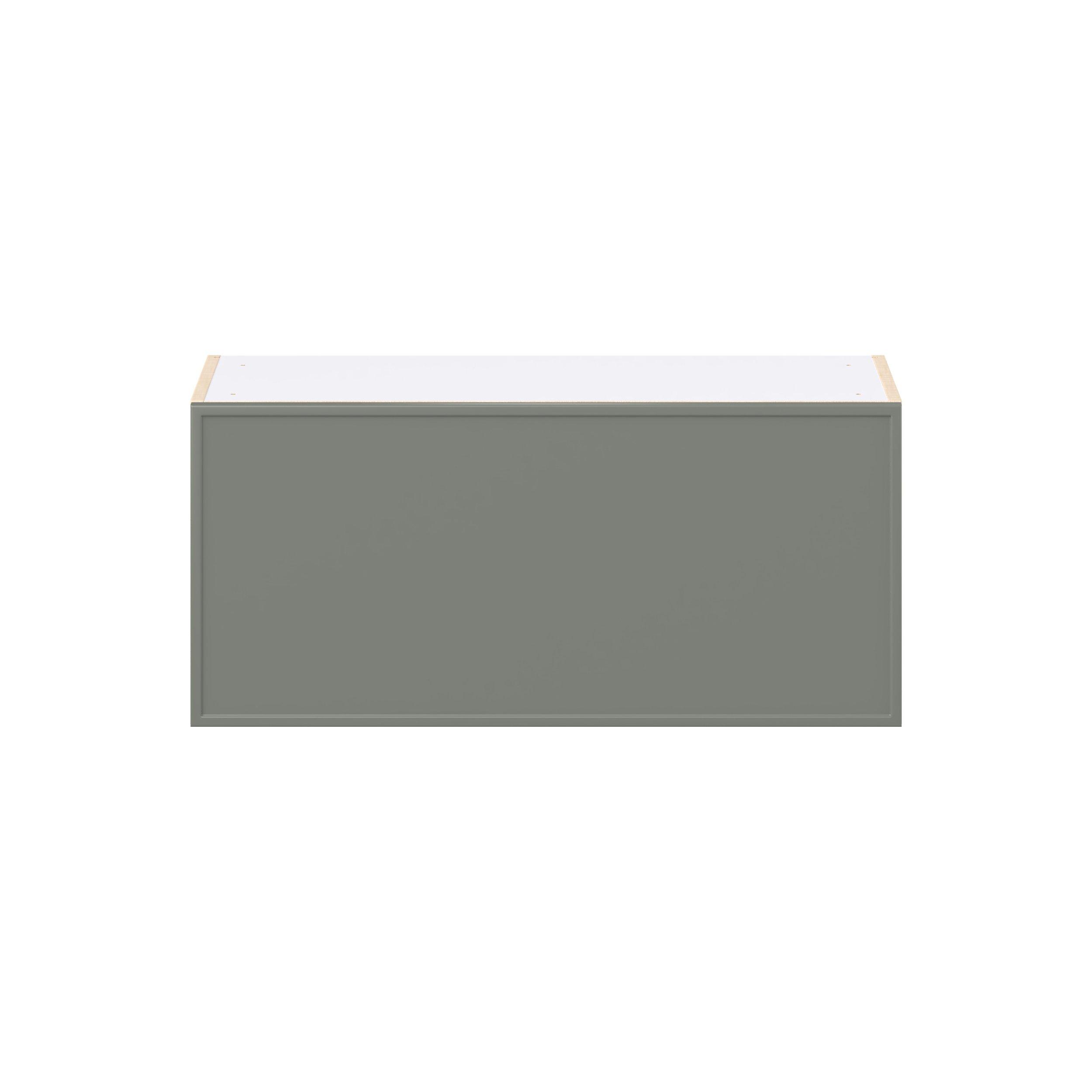 Linden 33 in. Painted Moss Green Lift Up Wall Cabinet