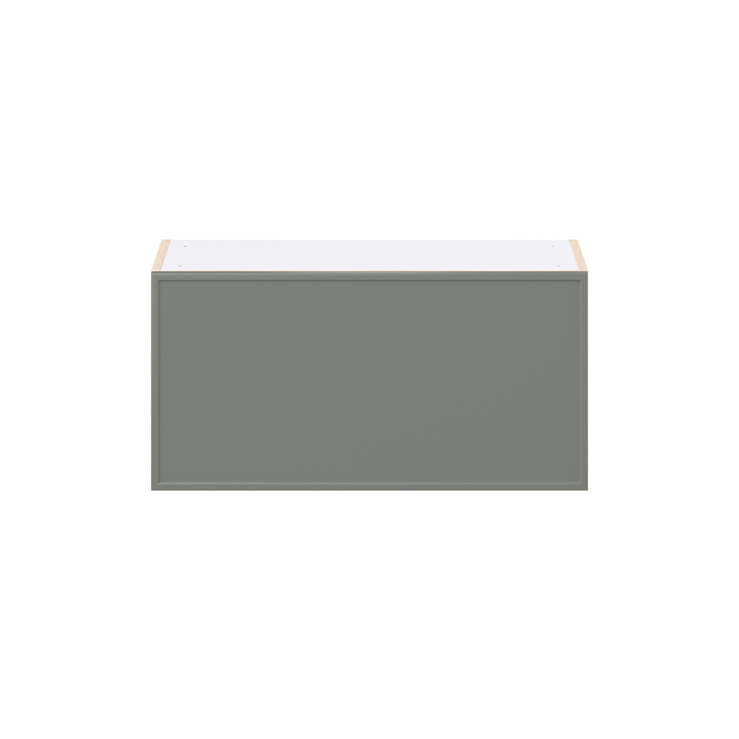 Linden 30 in. Painted Moss Green Lift Up Wall Cabinet