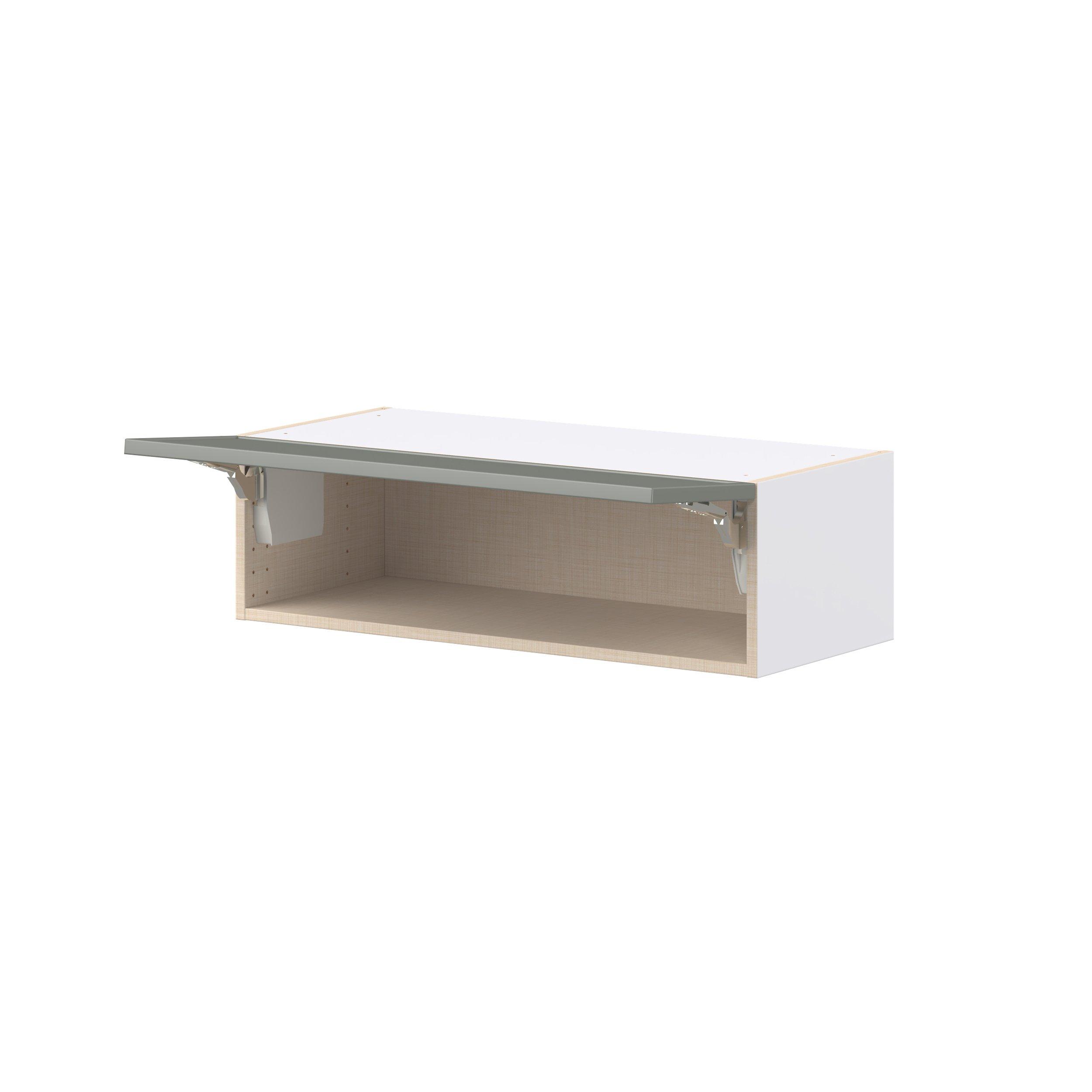 Linden 33 in. Painted Moss Green Lift Up Wall Cabinet