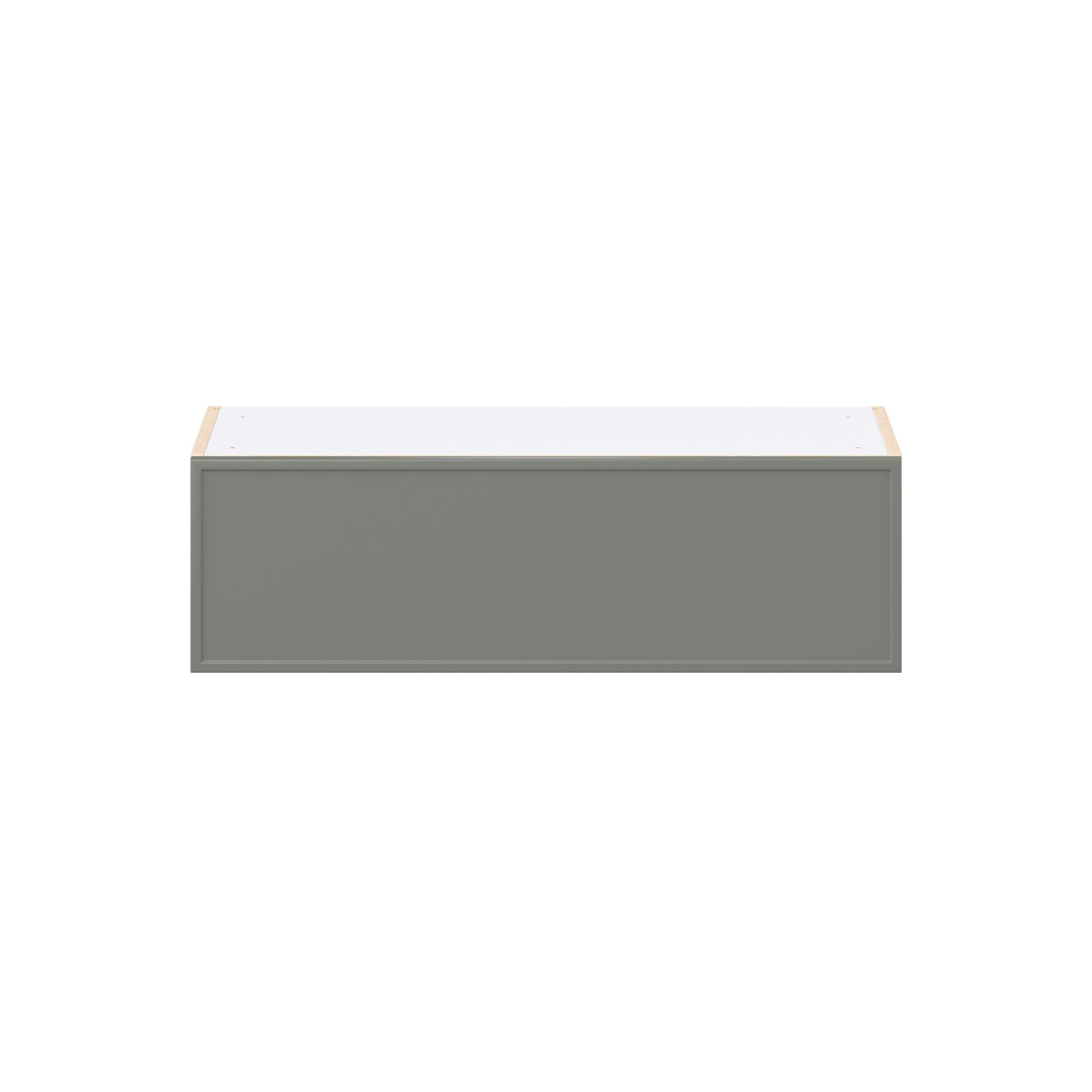 Linden 33 in. Painted Moss Green Lift Up Wall Cabinet