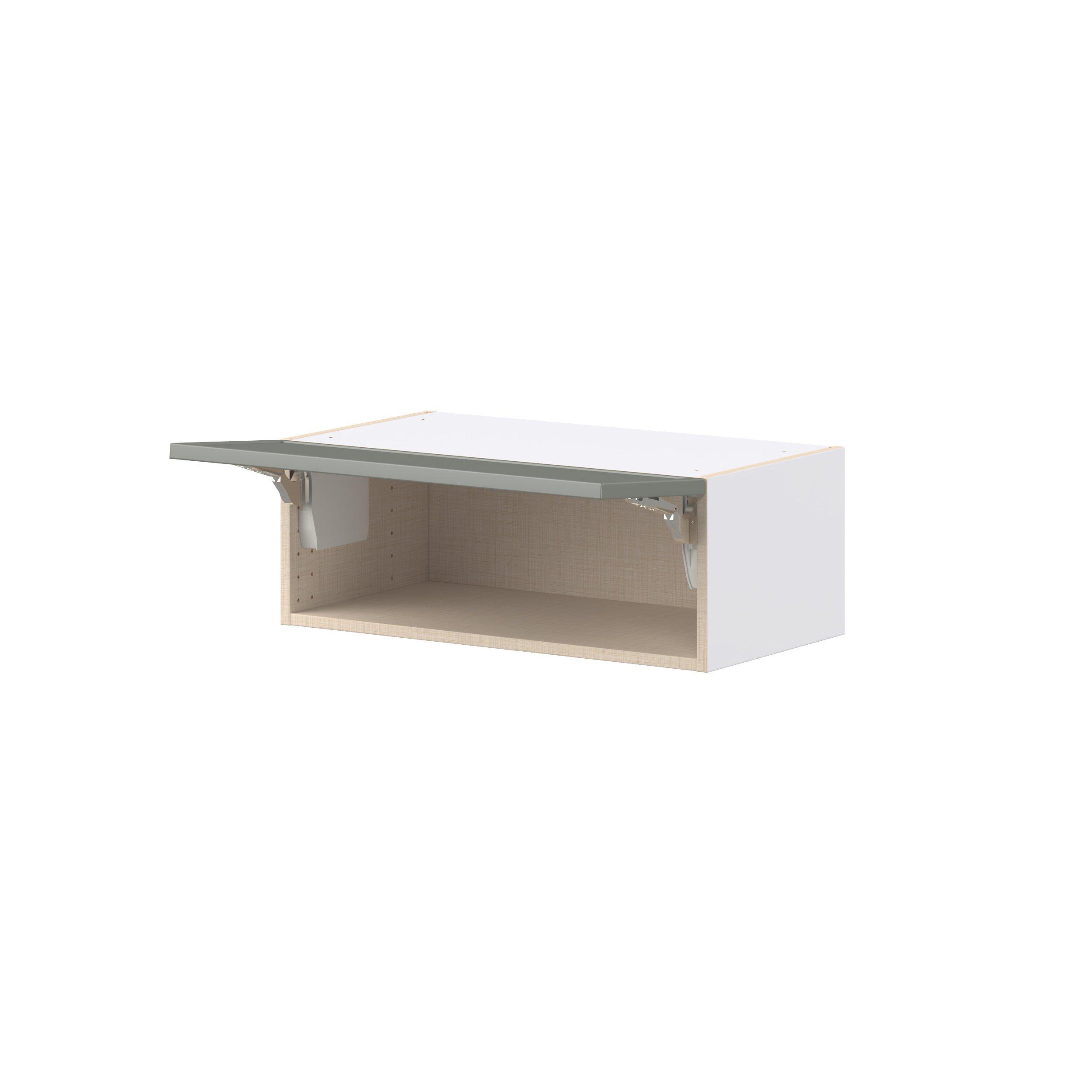 Linden 27 in. Painted Moss Green Lift Up Wall Cabinet