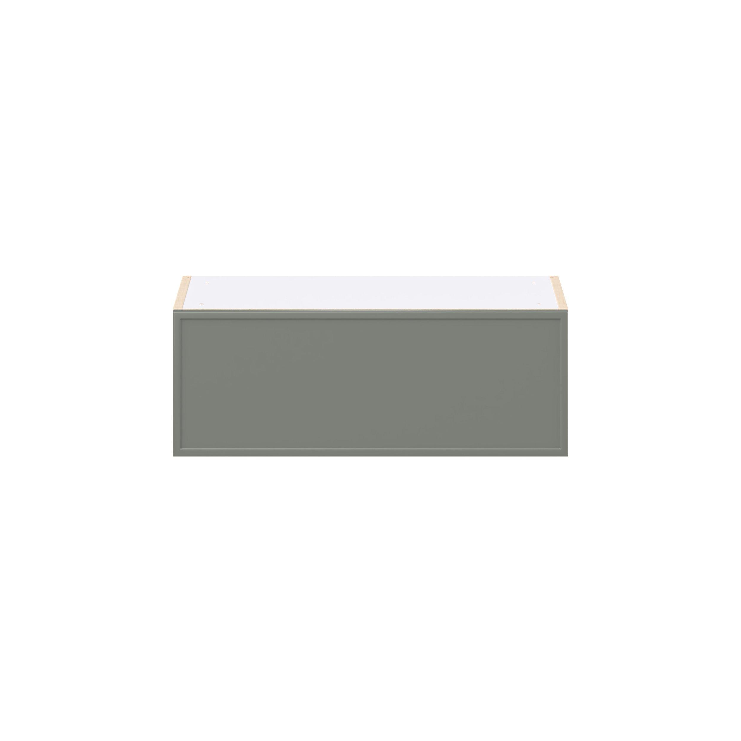 Linden 27 in. Painted Moss Green Lift Up Wall Cabinet