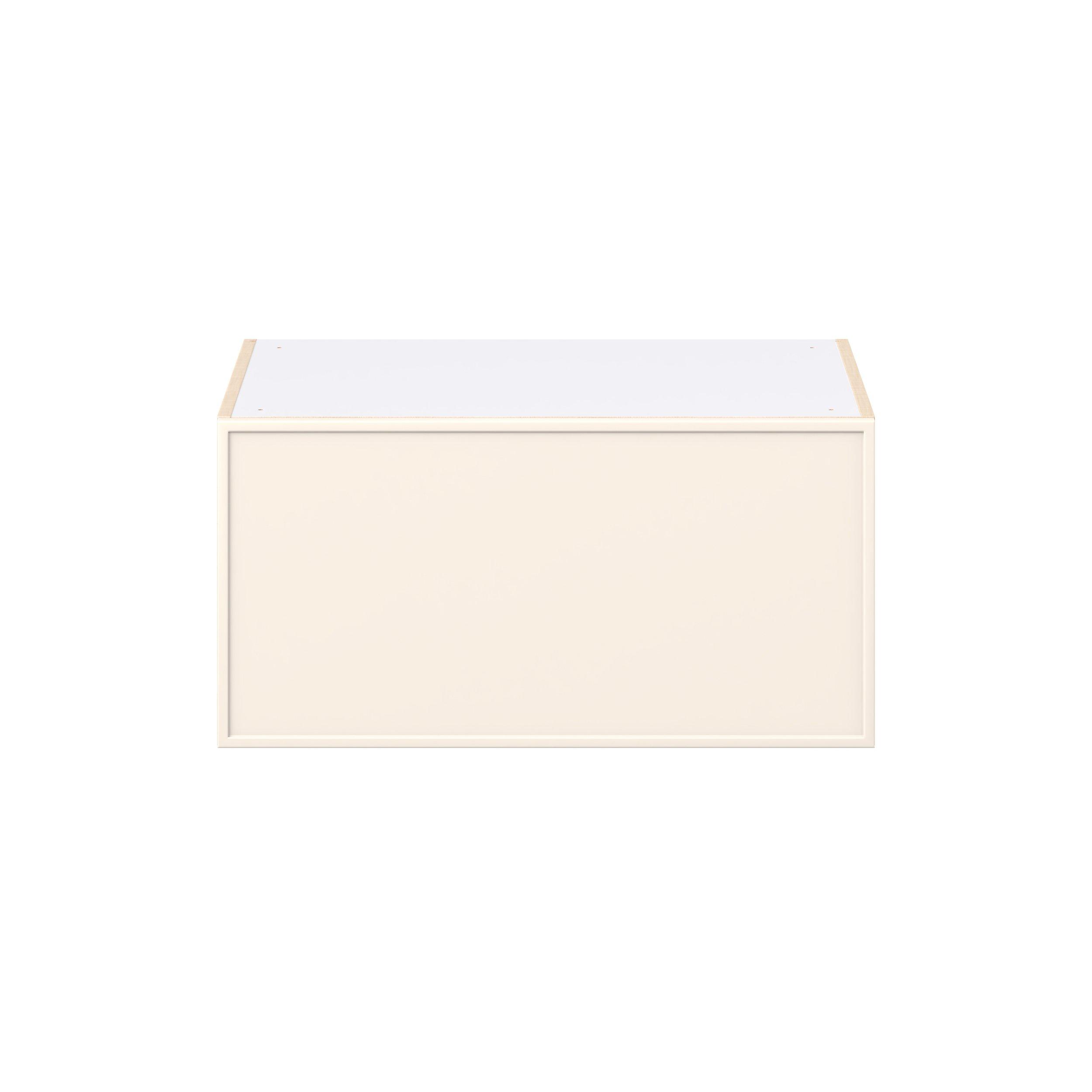Linden 30 in. Painted Washed Linen Lift Up Wall Cabinet