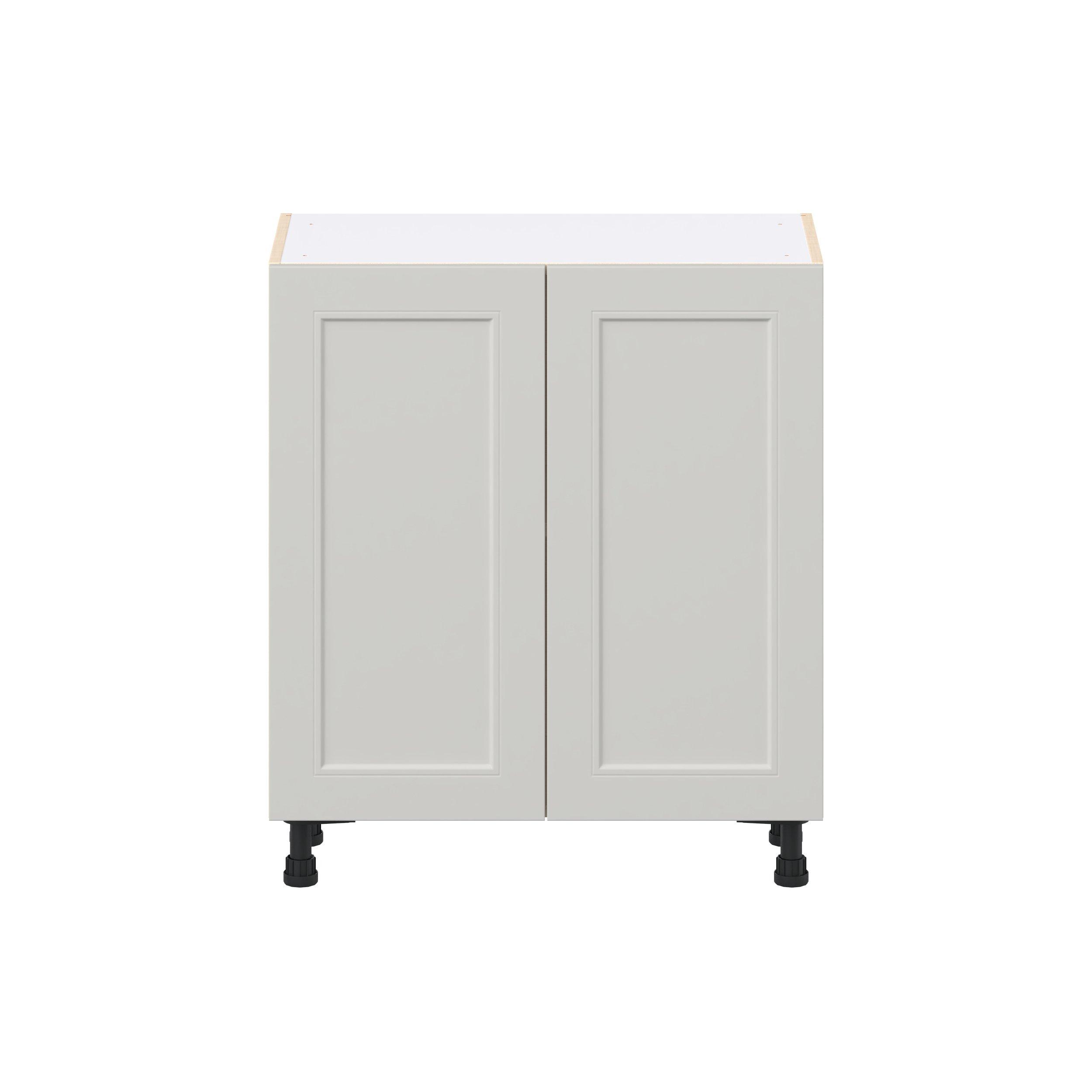 Lenox 30 in. Painted Light Gray Shallow Base Cabinet