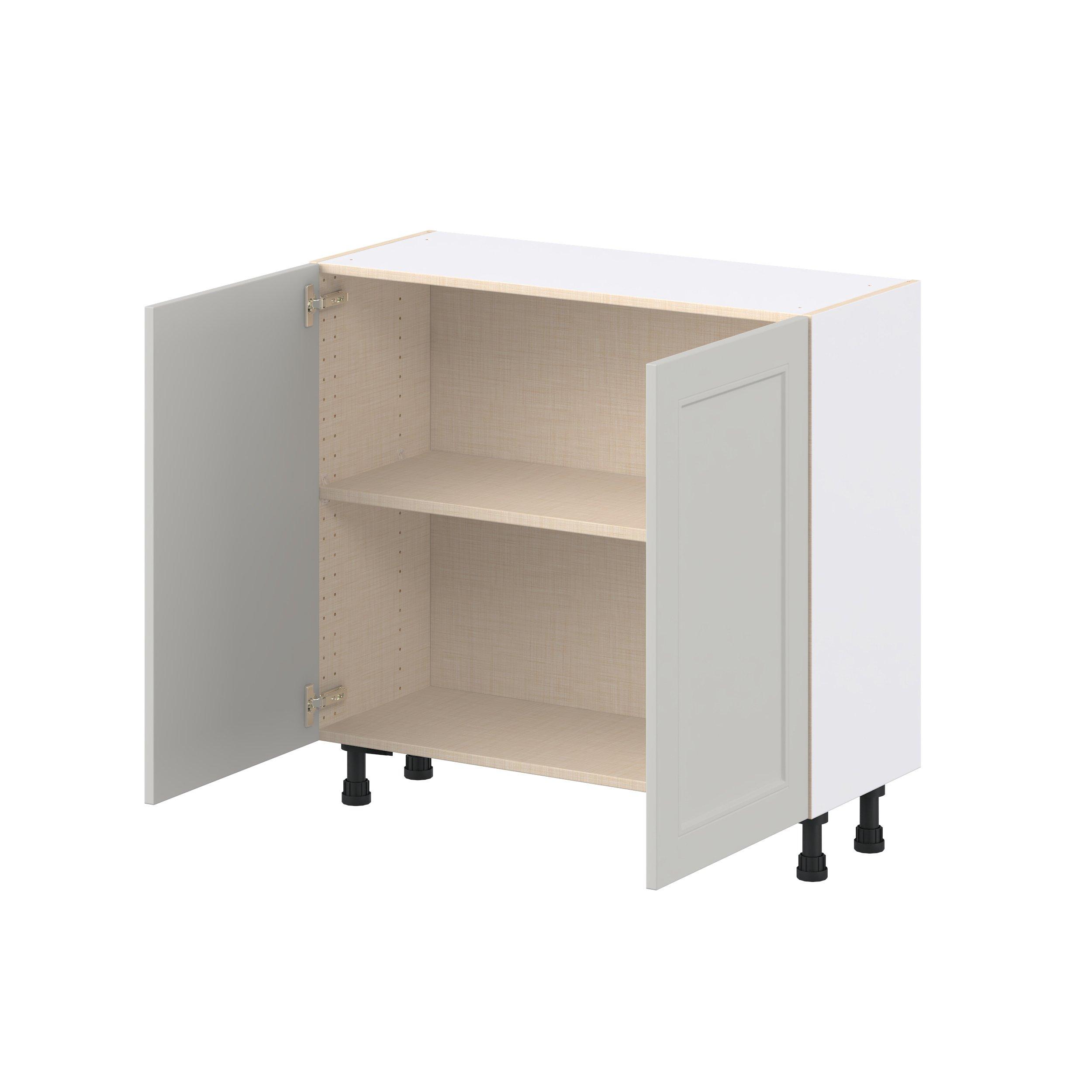 Lenox 36 in. Painted Light Gray Shallow Base Cabinet