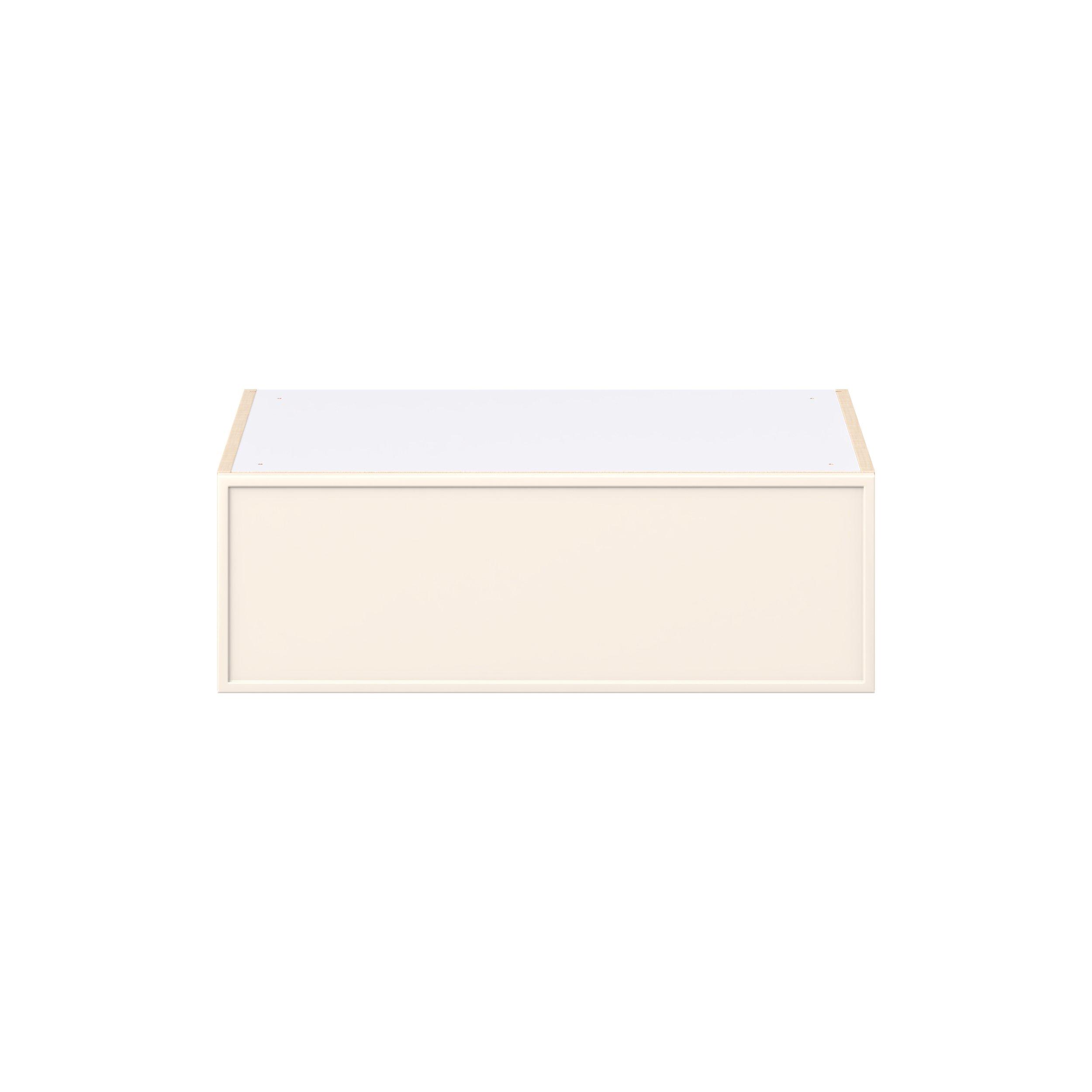 Linden 30 in. Painted Washed Linen Lift Up Wall Cabinet