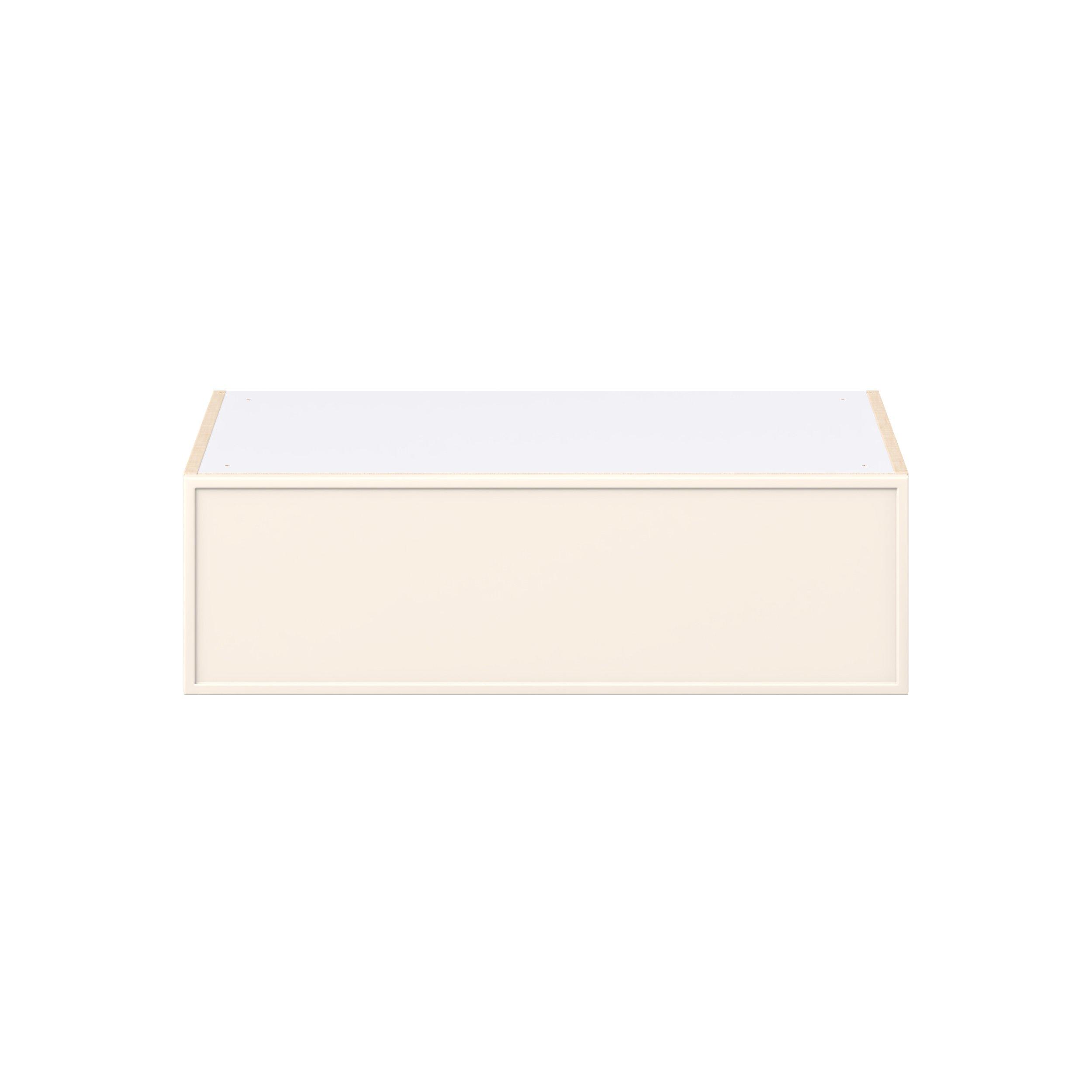 Linden 33 in. Painted Washed Linen Lift Up Wall Cabinet