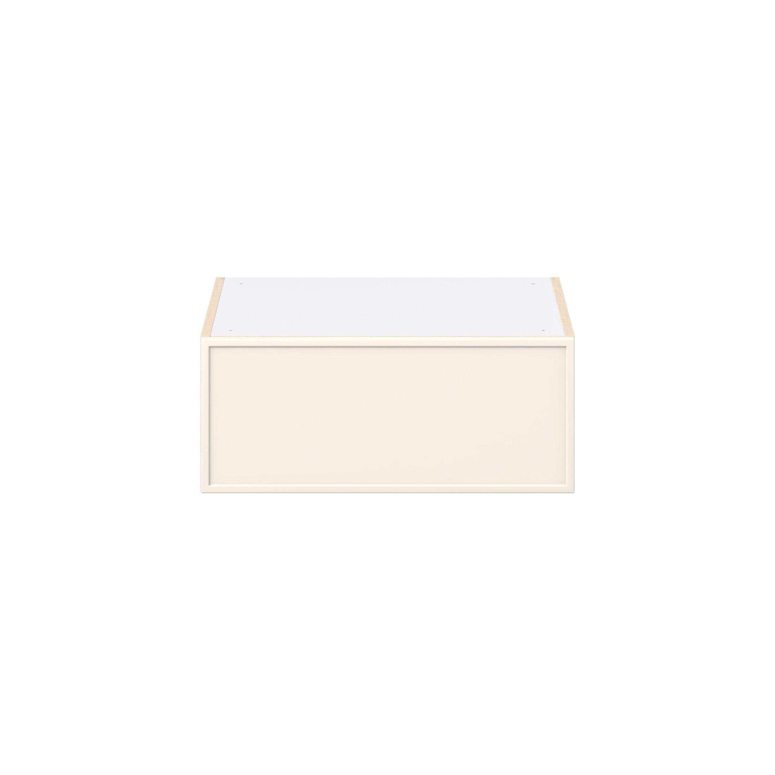 Linden 24 in. Painted Washed Linen Lift Up Wall Cabinet