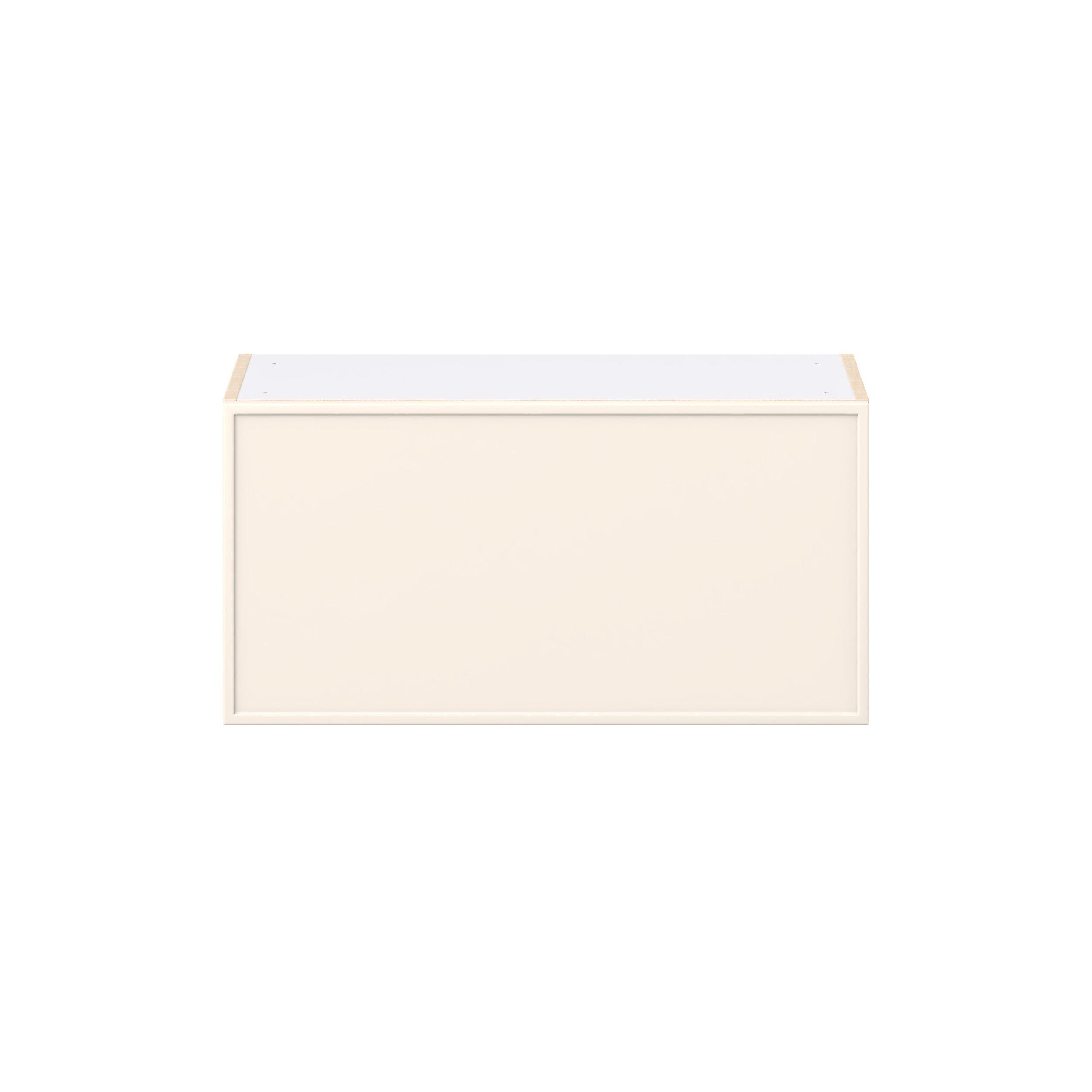 Linden 30 in. Painted Washed Linen Lift Up Wall Cabinet