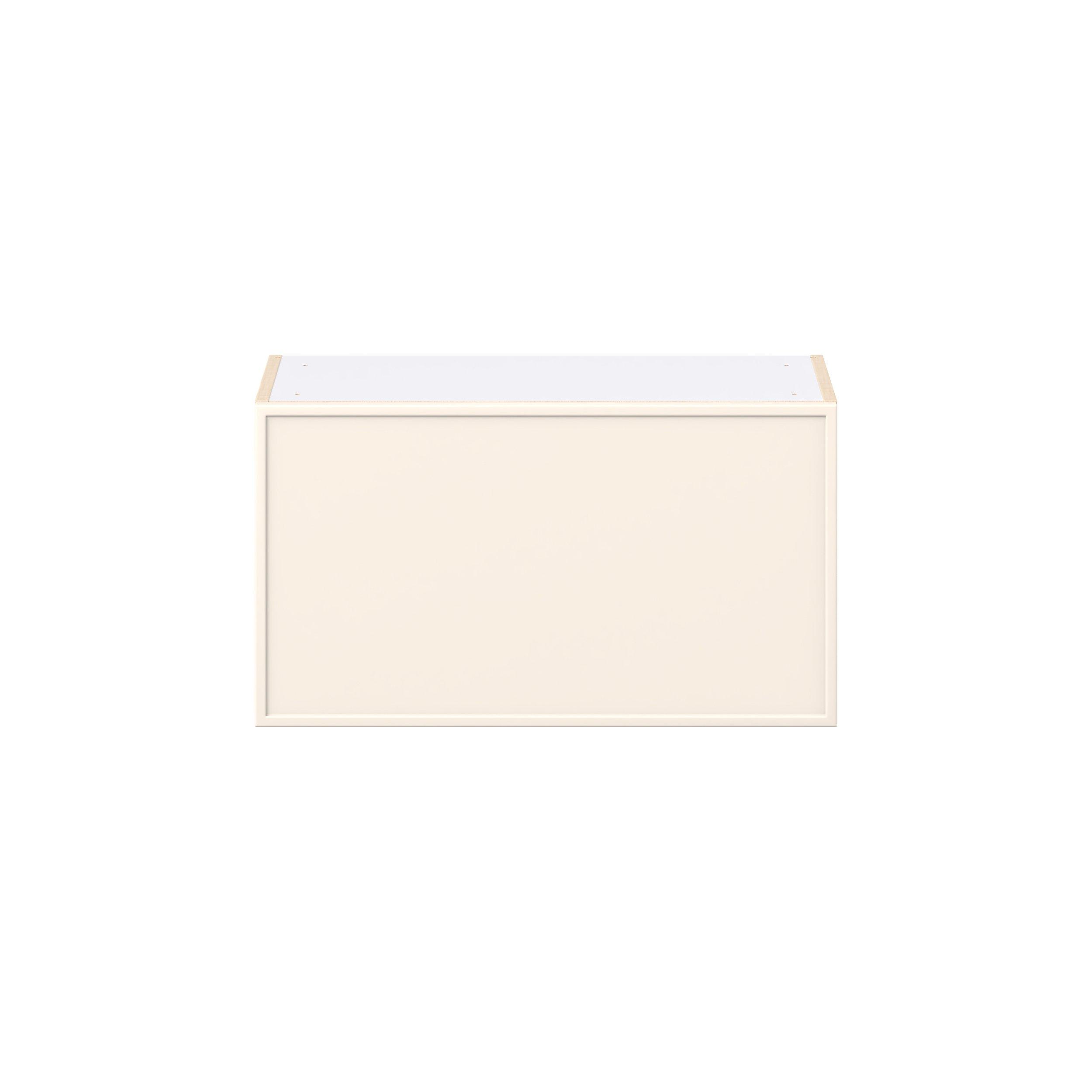 Linden 27 in. Painted Washed Linen Lift Up Wall Cabinet