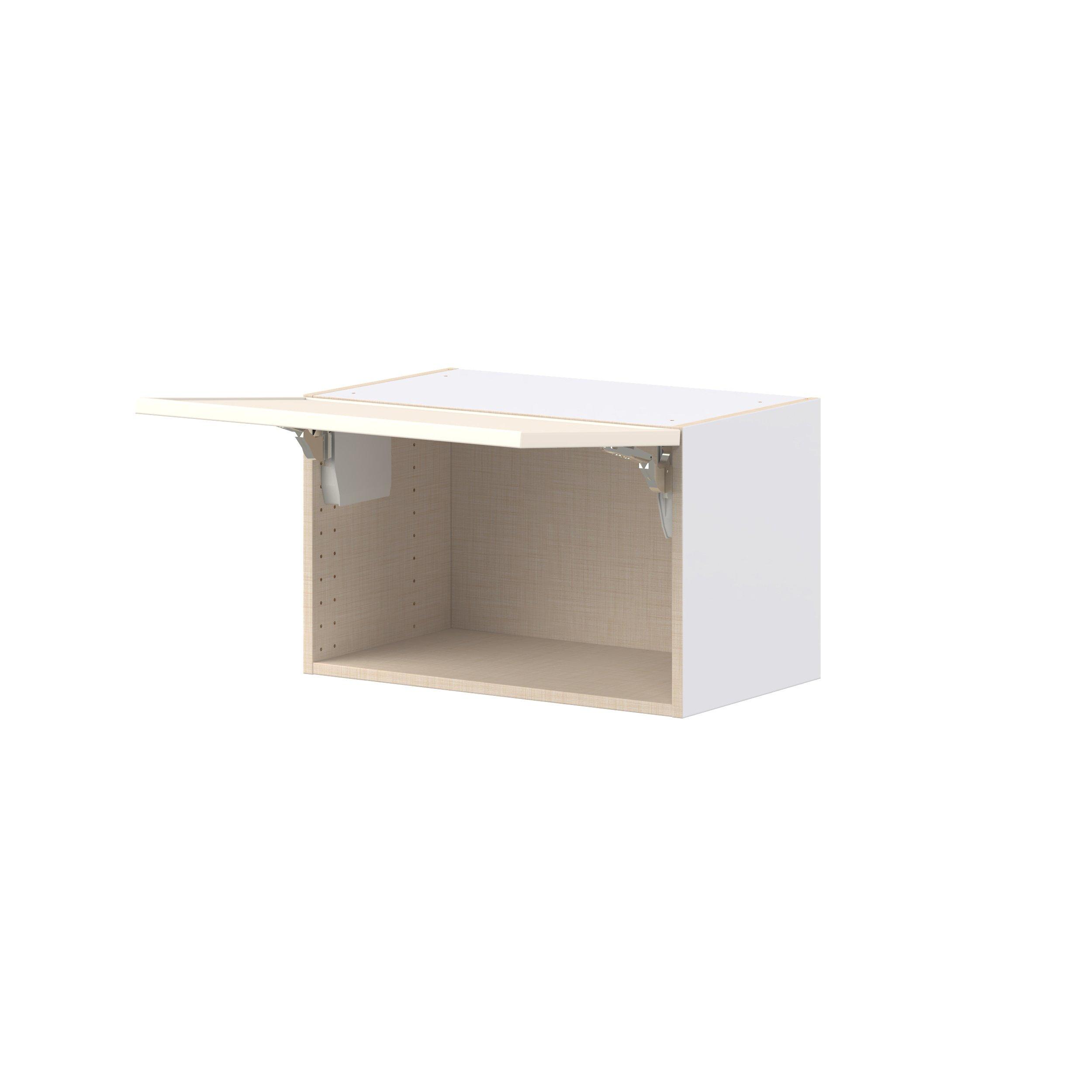 Linden 24 in. Painted Washed Linen Lift Up Wall Cabinet
