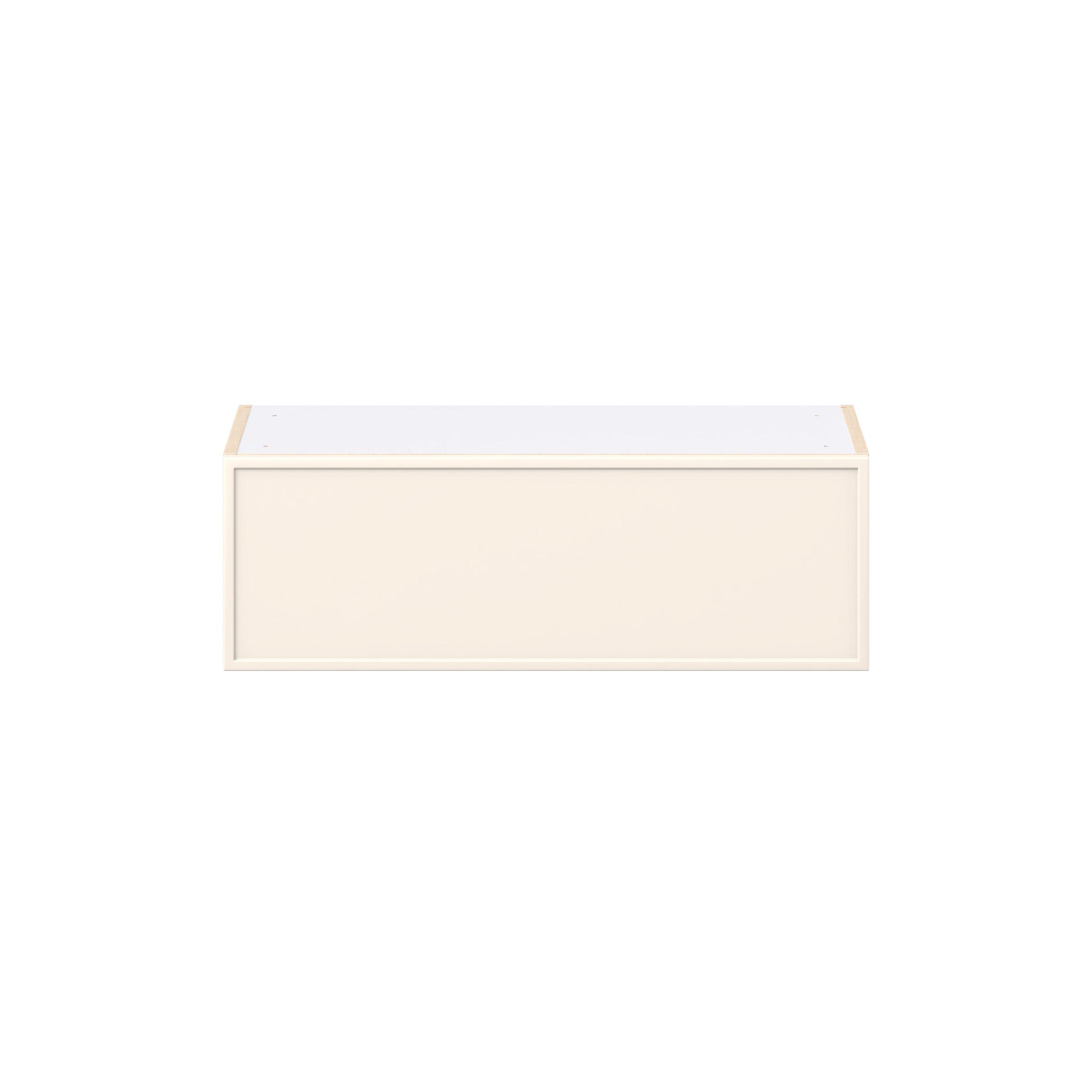 Linden 30 in. Painted Washed Linen Lift Up Wall Cabinet