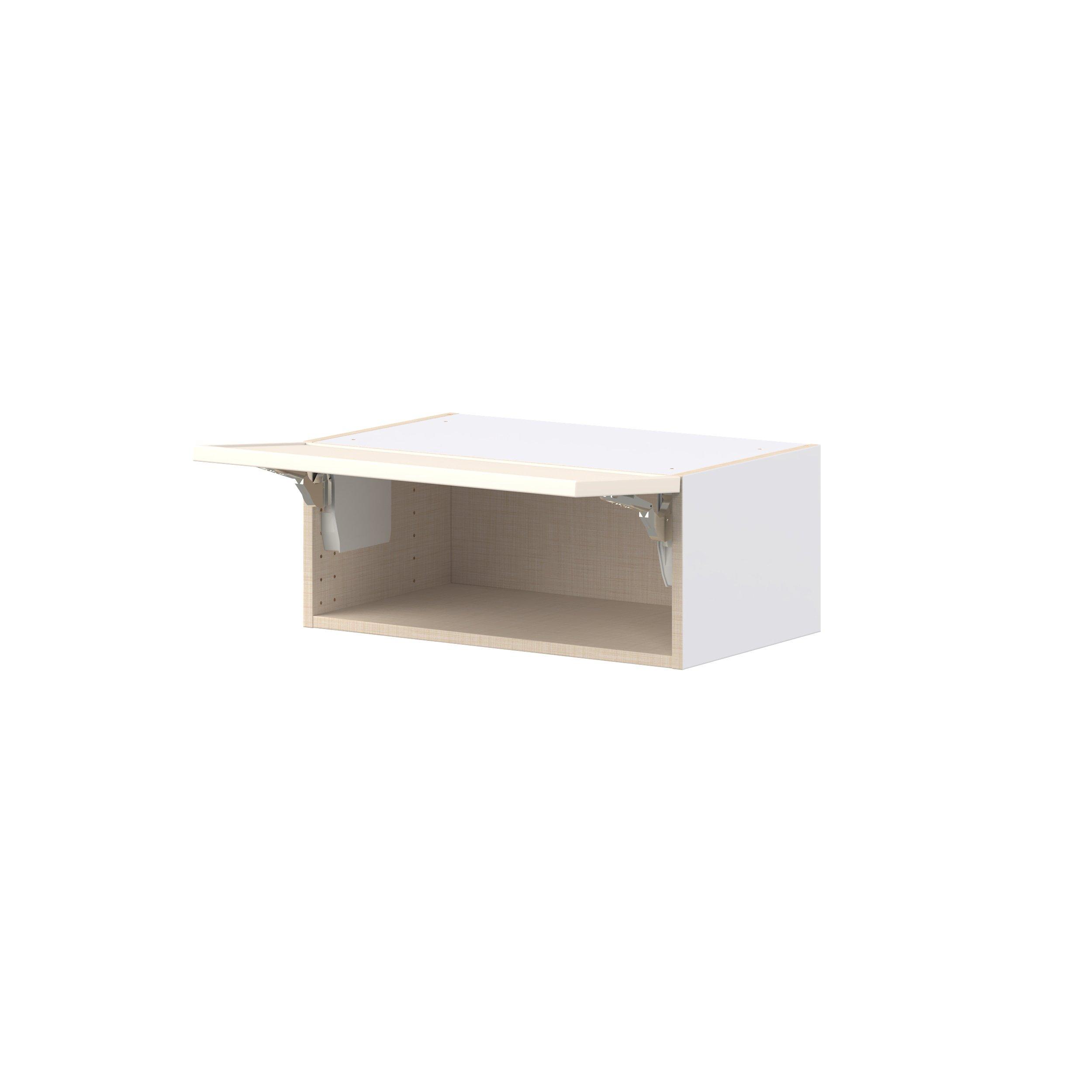 Linden 24 in. Painted Washed Linen Lift Up Wall Cabinet