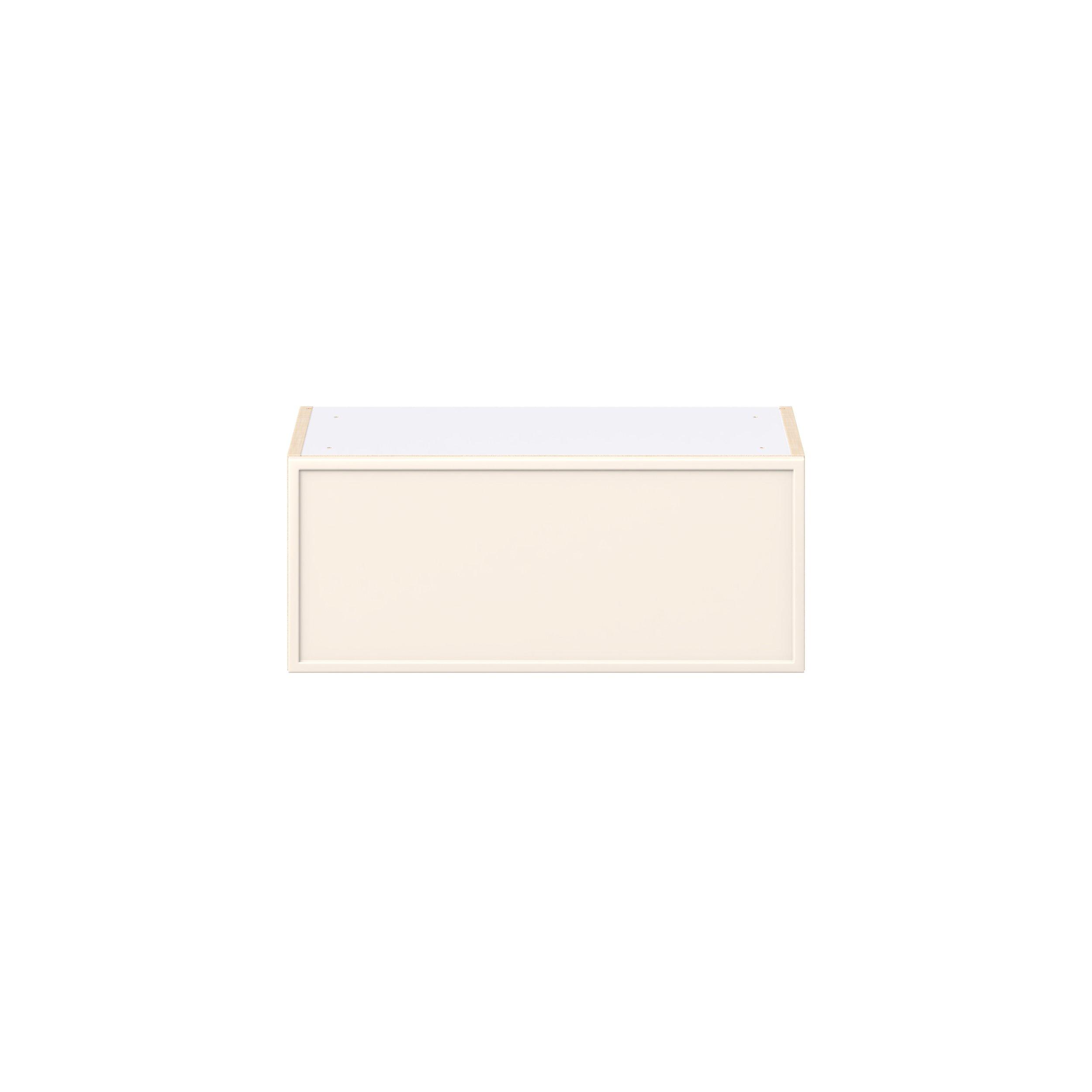 Linden 24 in. Painted Washed Linen Lift Up Wall Cabinet