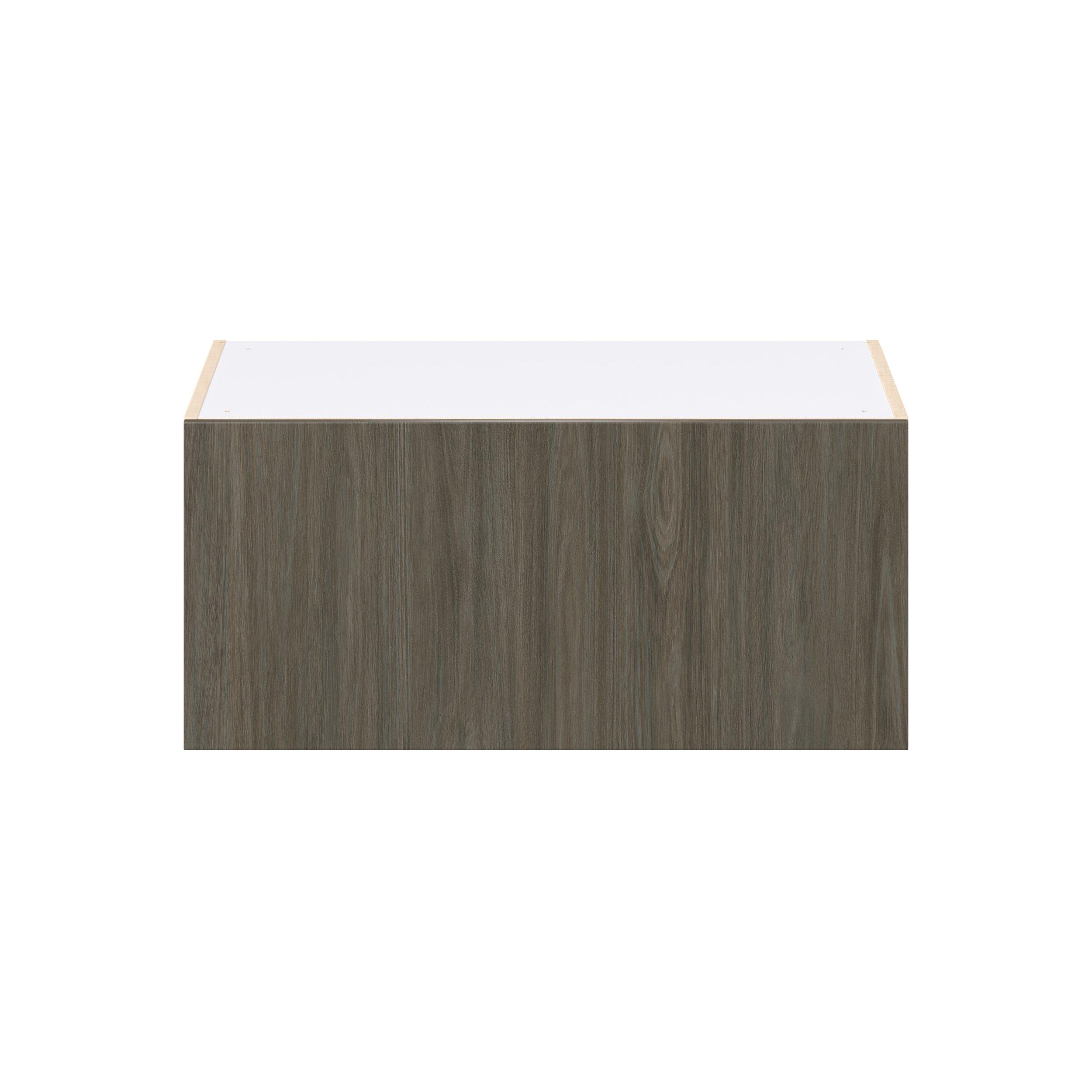 Glenwood 33 in. Burnt Walnut Lift Up Wall Cabinet