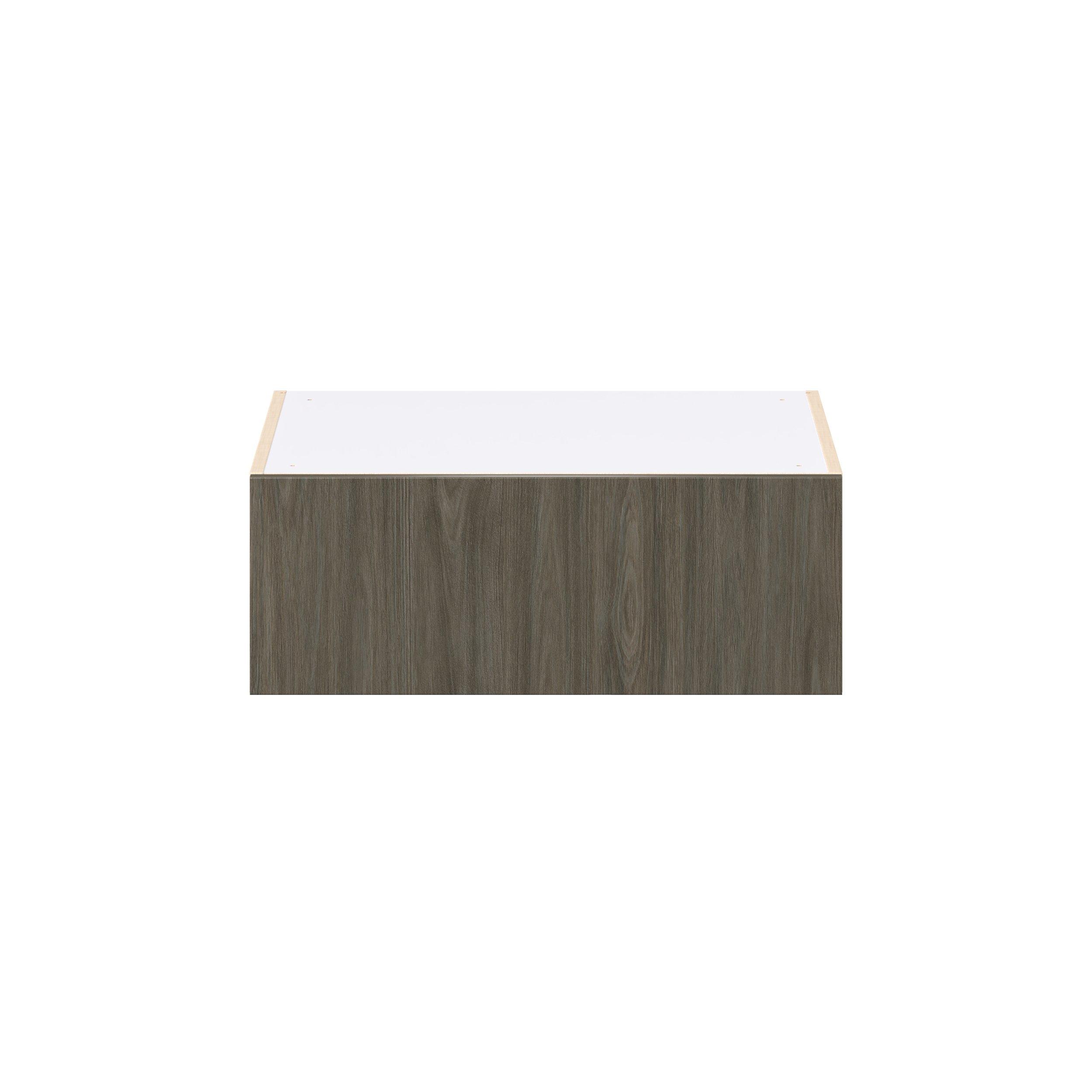 Glenwood 27 in. Burnt Walnut Lift Up Wall Cabinet