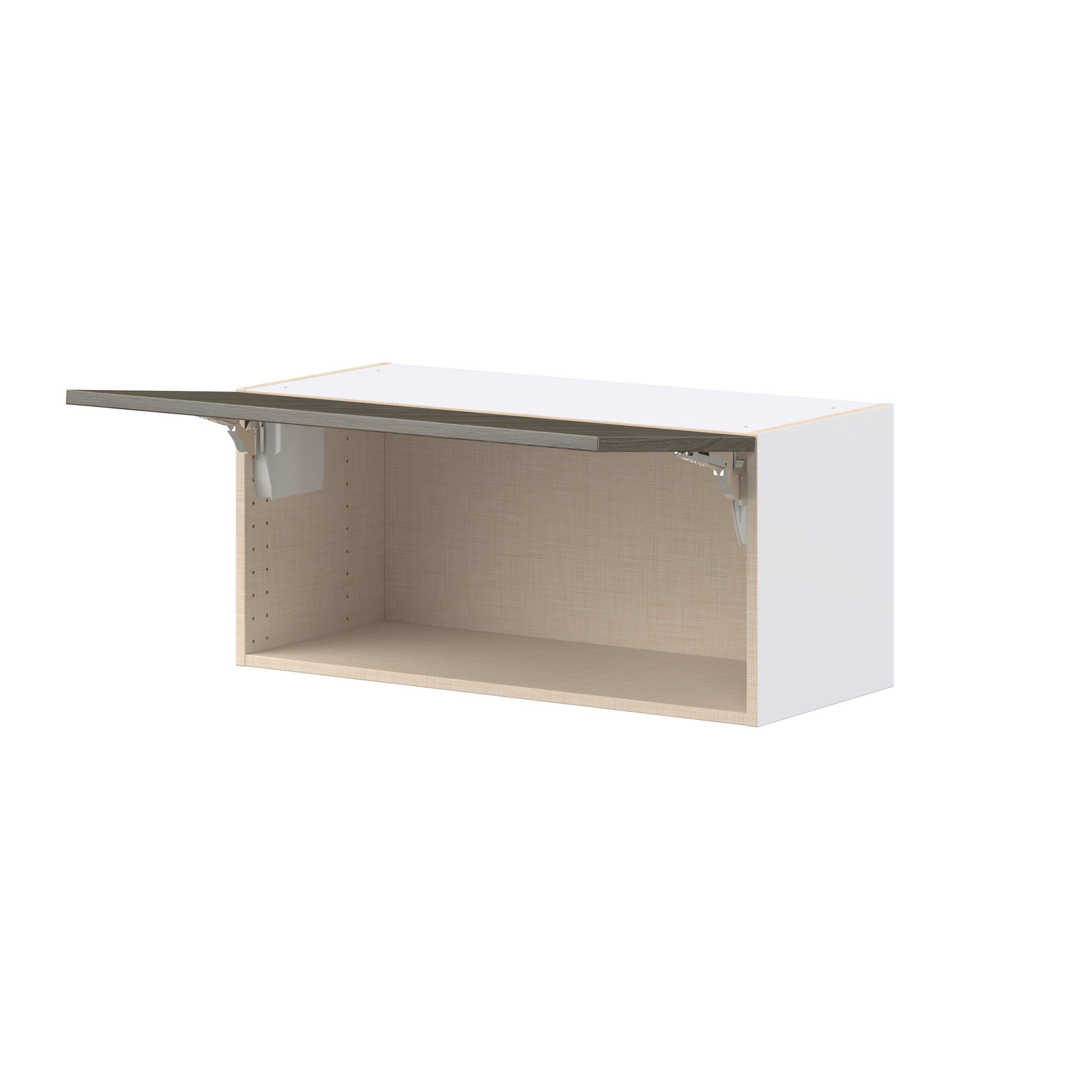 Glenwood 33 in. Burnt Walnut Lift Up Wall Cabinet
