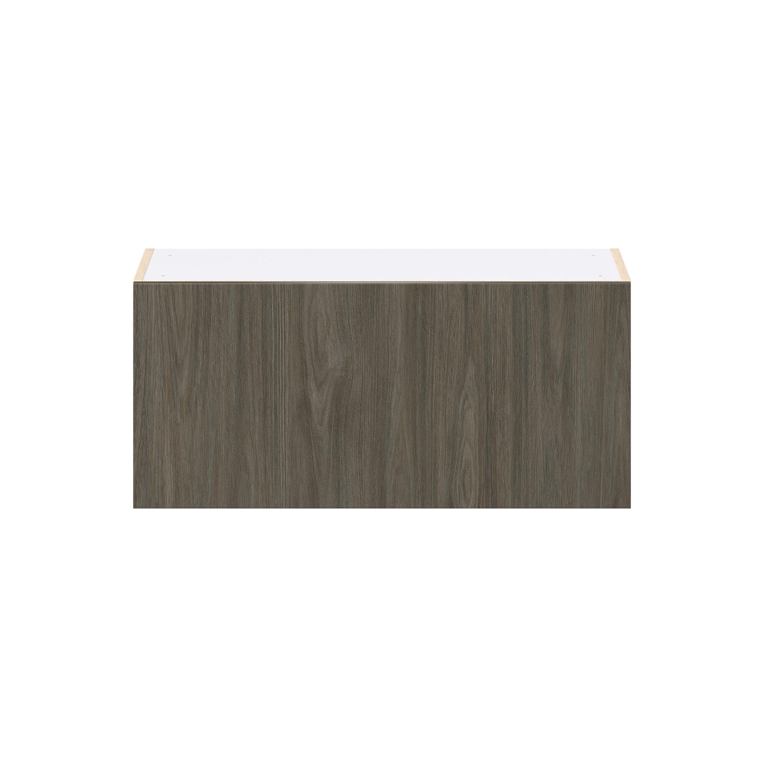 Glenwood 33 in. Burnt Walnut Lift Up Wall Cabinet