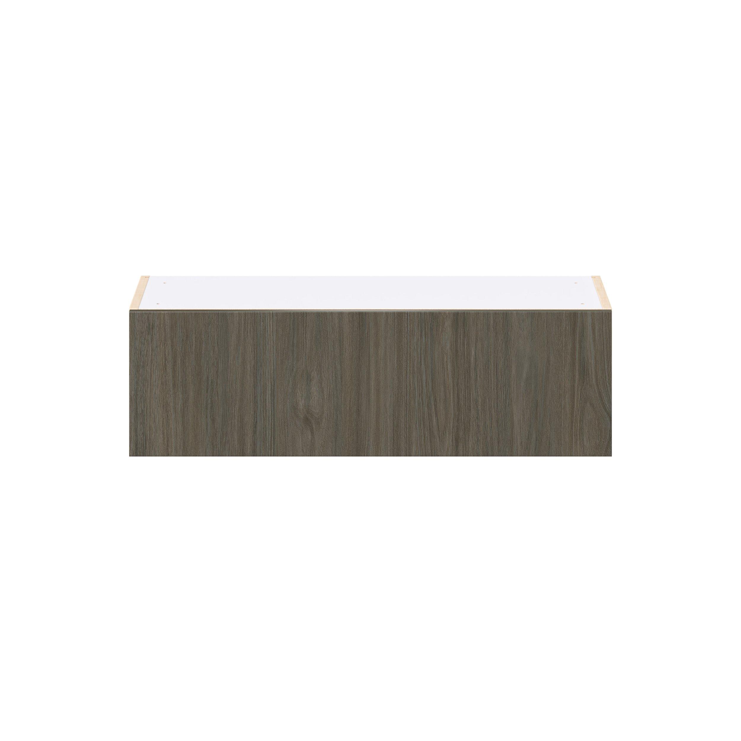 Glenwood 33 in. Burnt Walnut Lift Up Wall Cabinet