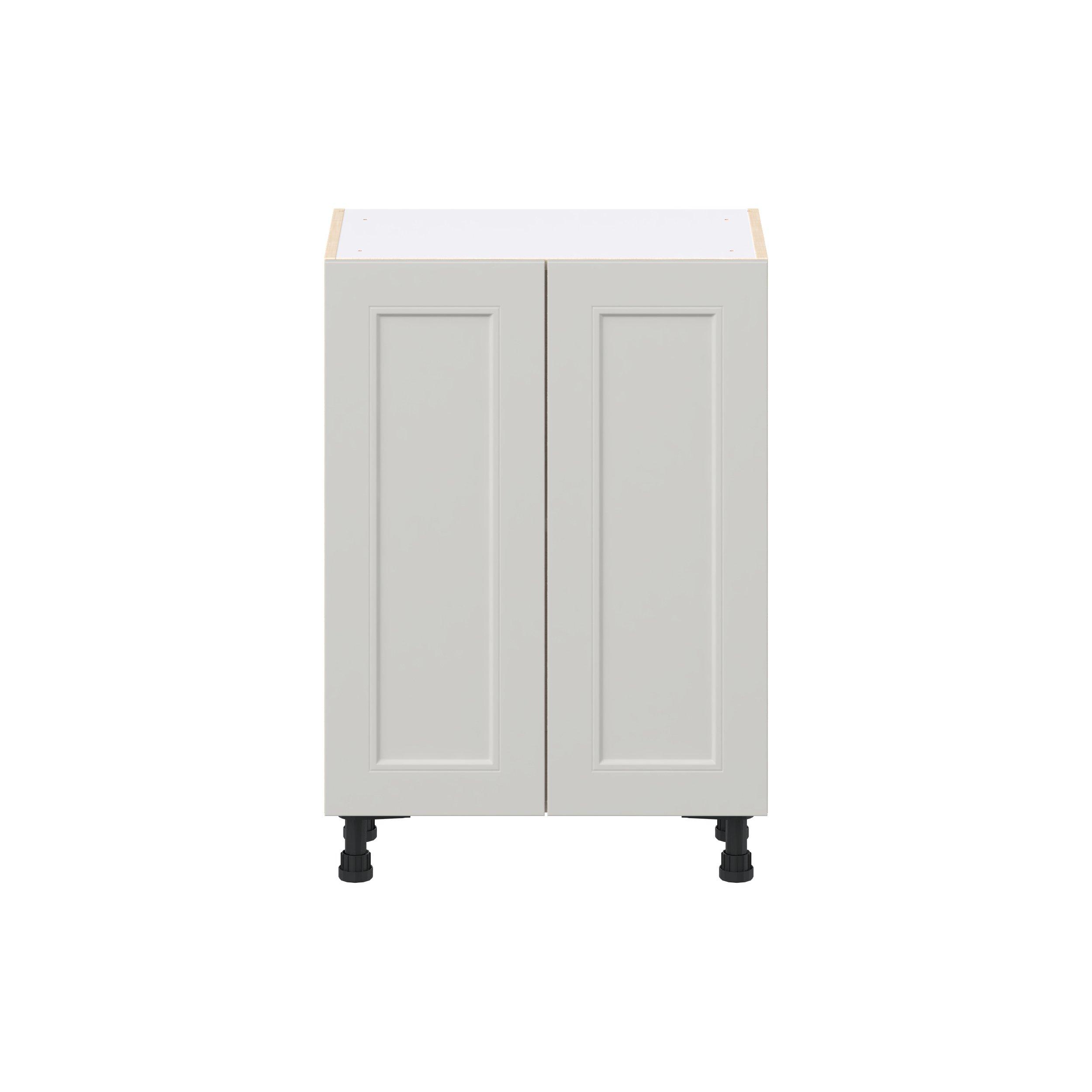 Lenox 24 in. Painted Light Gray Shallow Base Cabinet