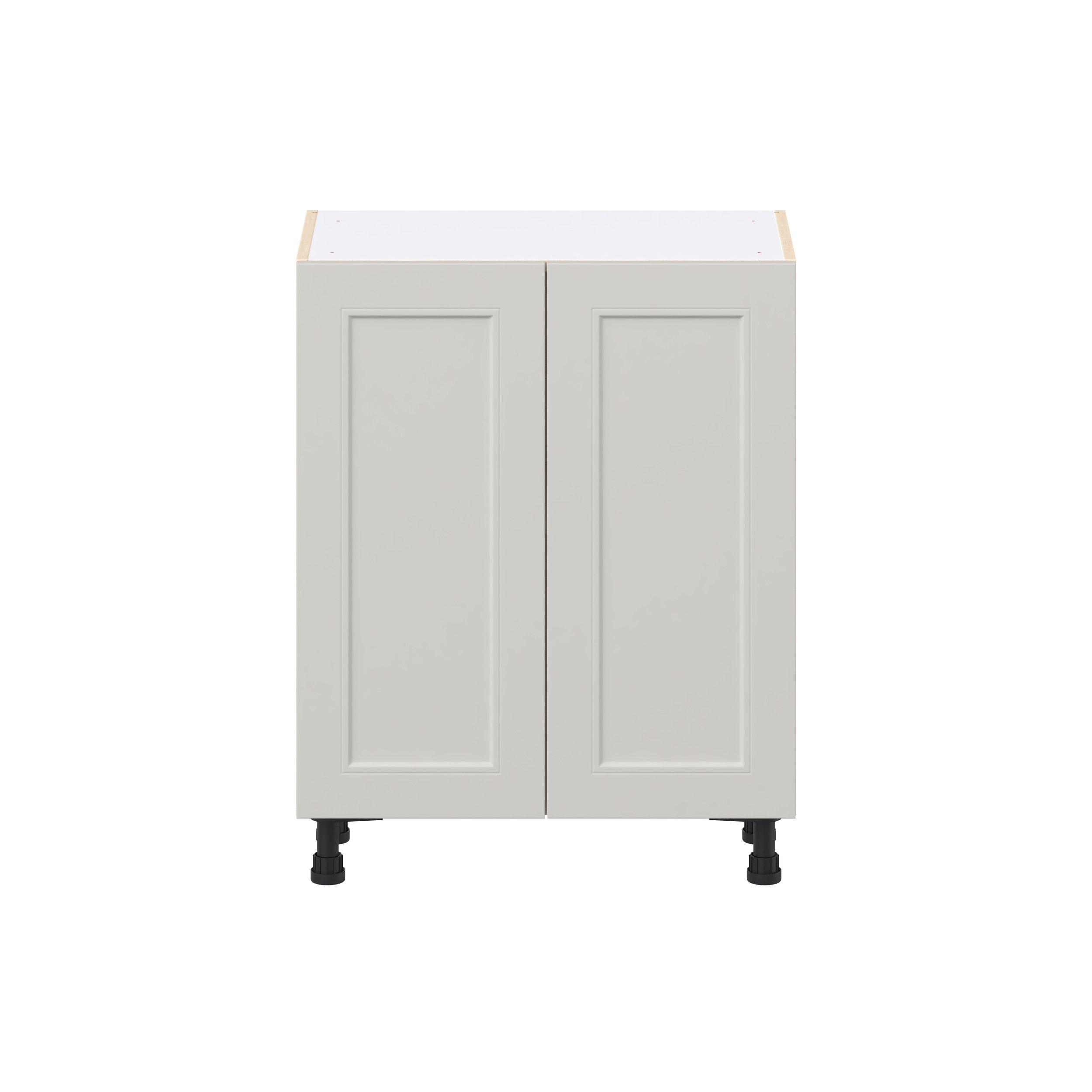 Lenox 27 in. Painted Light Gray Shallow Base Cabinet