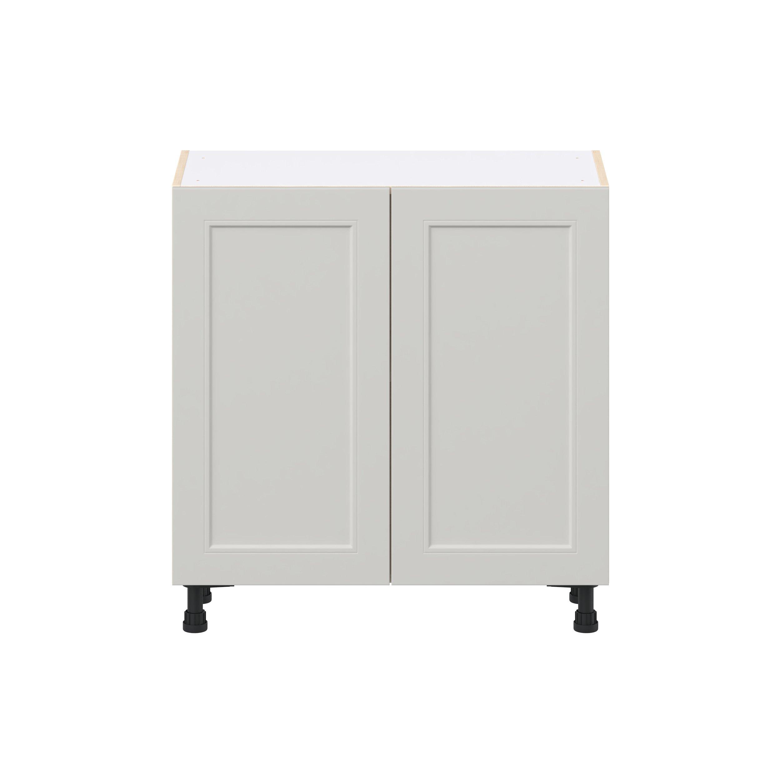 Lenox 33 in. Painted Light Gray Shallow Base Cabinet