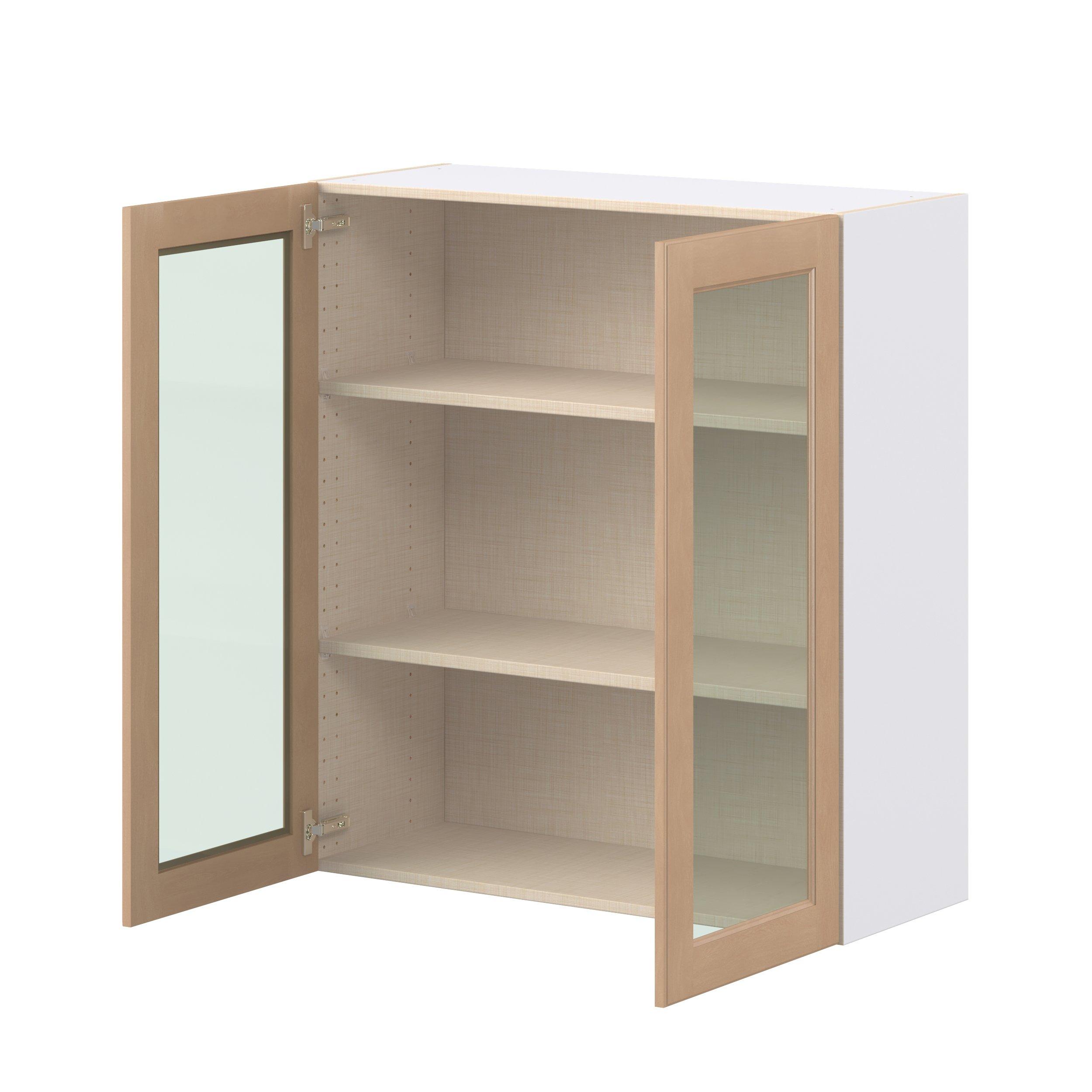 Sugarhill 36 in. Stained Sugar Cookie Wall Cabinet with Glass Door