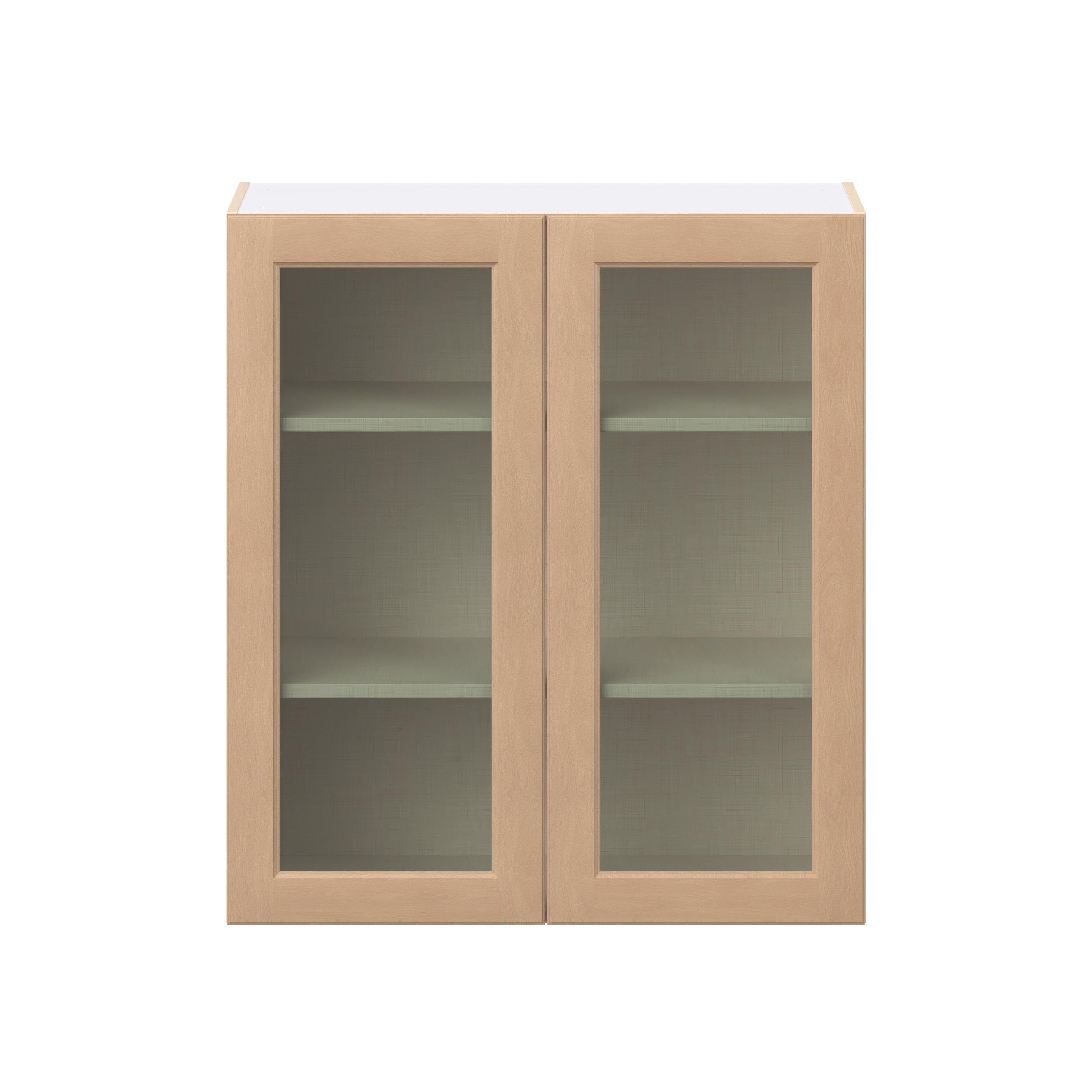 Sugarhill 36 in. Stained Sugar Cookie Wall Cabinet with Glass Door