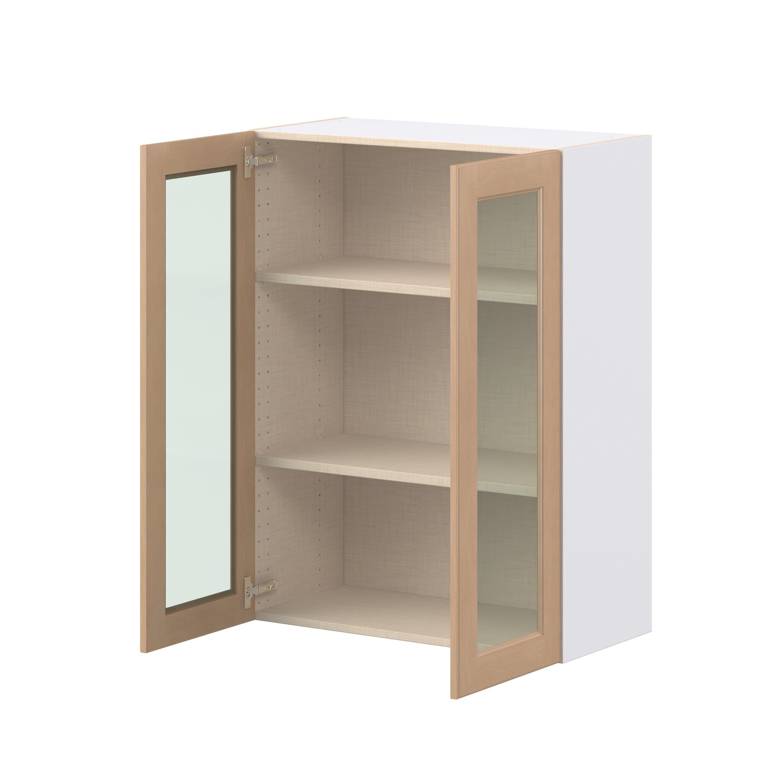 Sugarhill 30 in. Stained Sugar Cookie Wall Cabinet with Glass Door