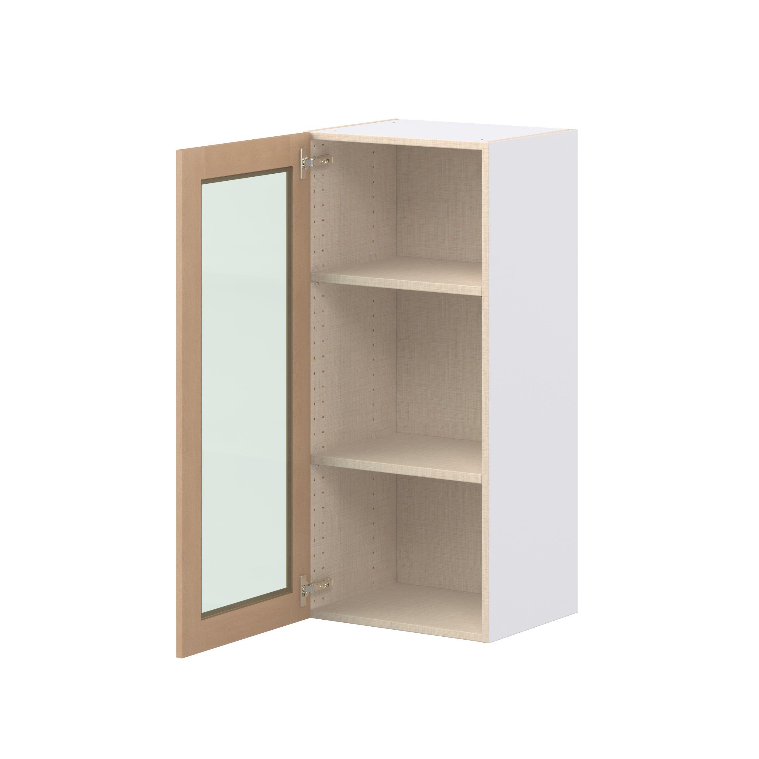 Sugarhill 18 in. Stained Sugar Cookie Wall Cabinet with Glass Door