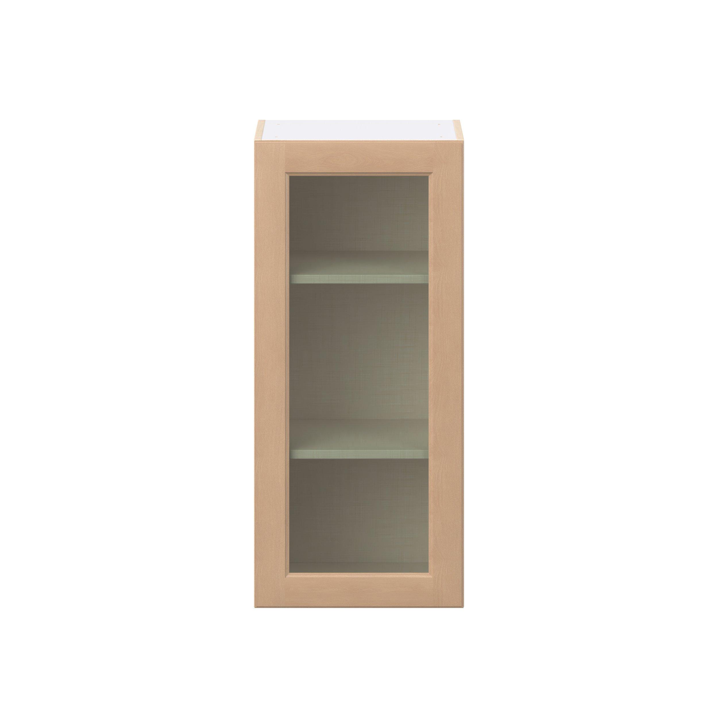 Sugarhill 18 in. Stained Sugar Cookie Wall Cabinet with Glass Door
