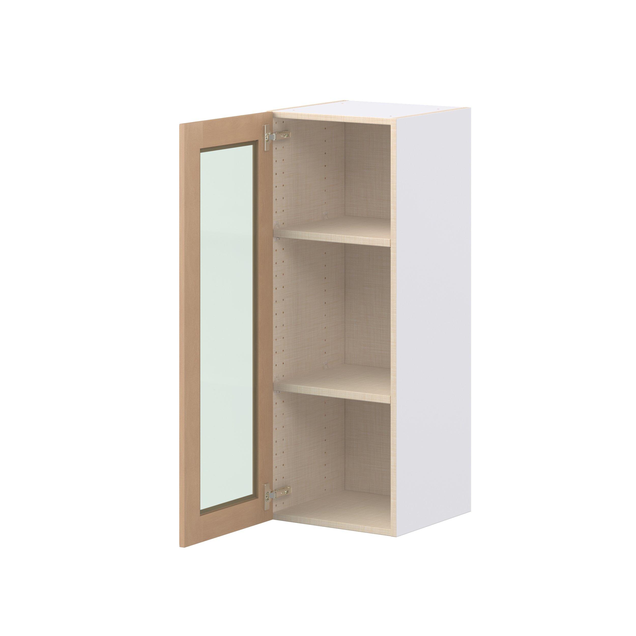 Sugarhill 15 in. Stained Sugar Cookie Wall Cabinet with Glass Door