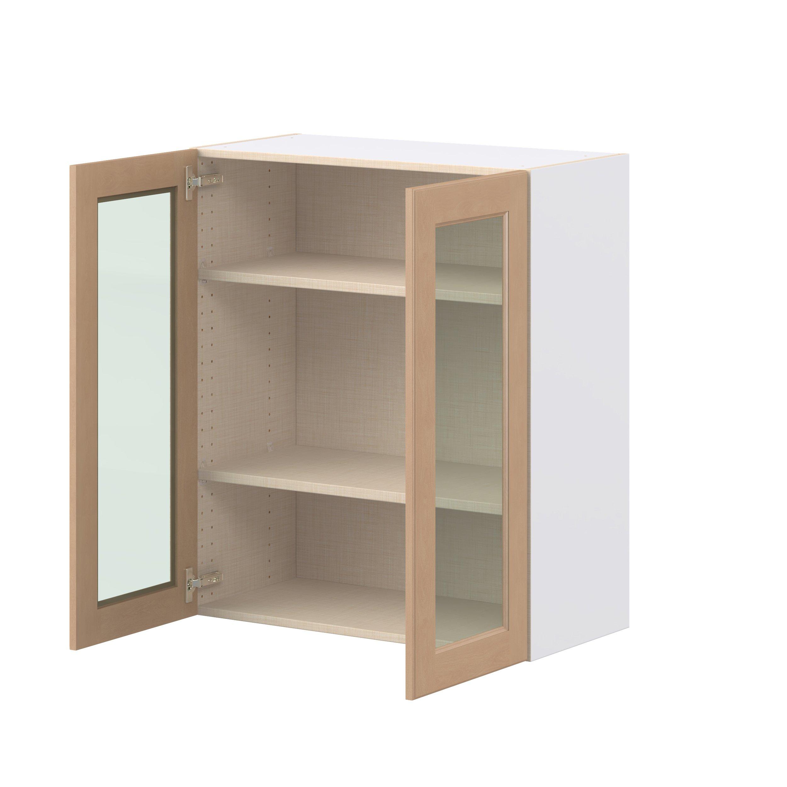 Sugarhill 30 in. Stained Sugar Cookie Wall Cabinet with Glass Door