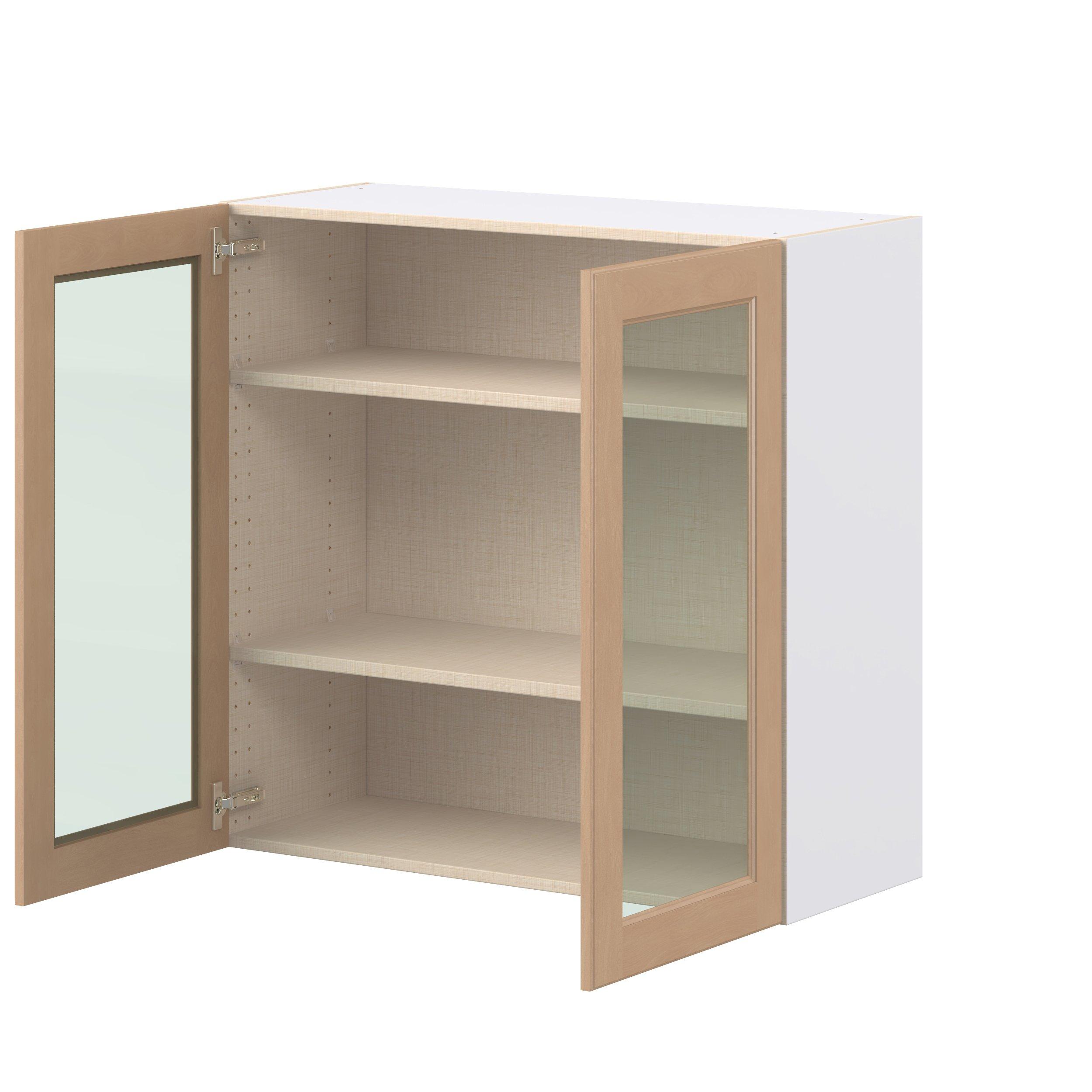 Sugarhill 36 in. Stained Sugar Cookie Wall Cabinet with Glass Door