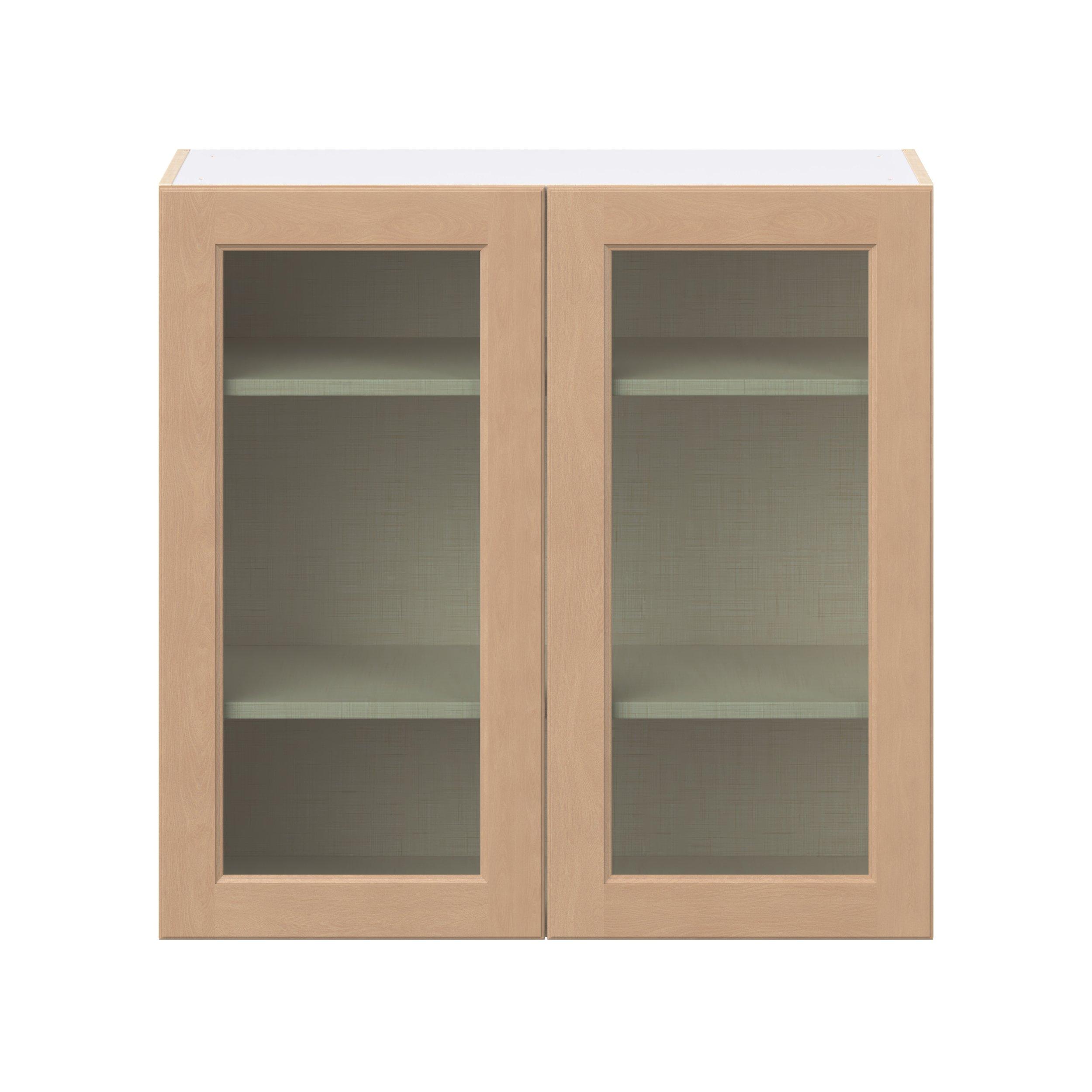 Sugarhill 36 in. Stained Sugar Cookie Wall Cabinet with Glass Door