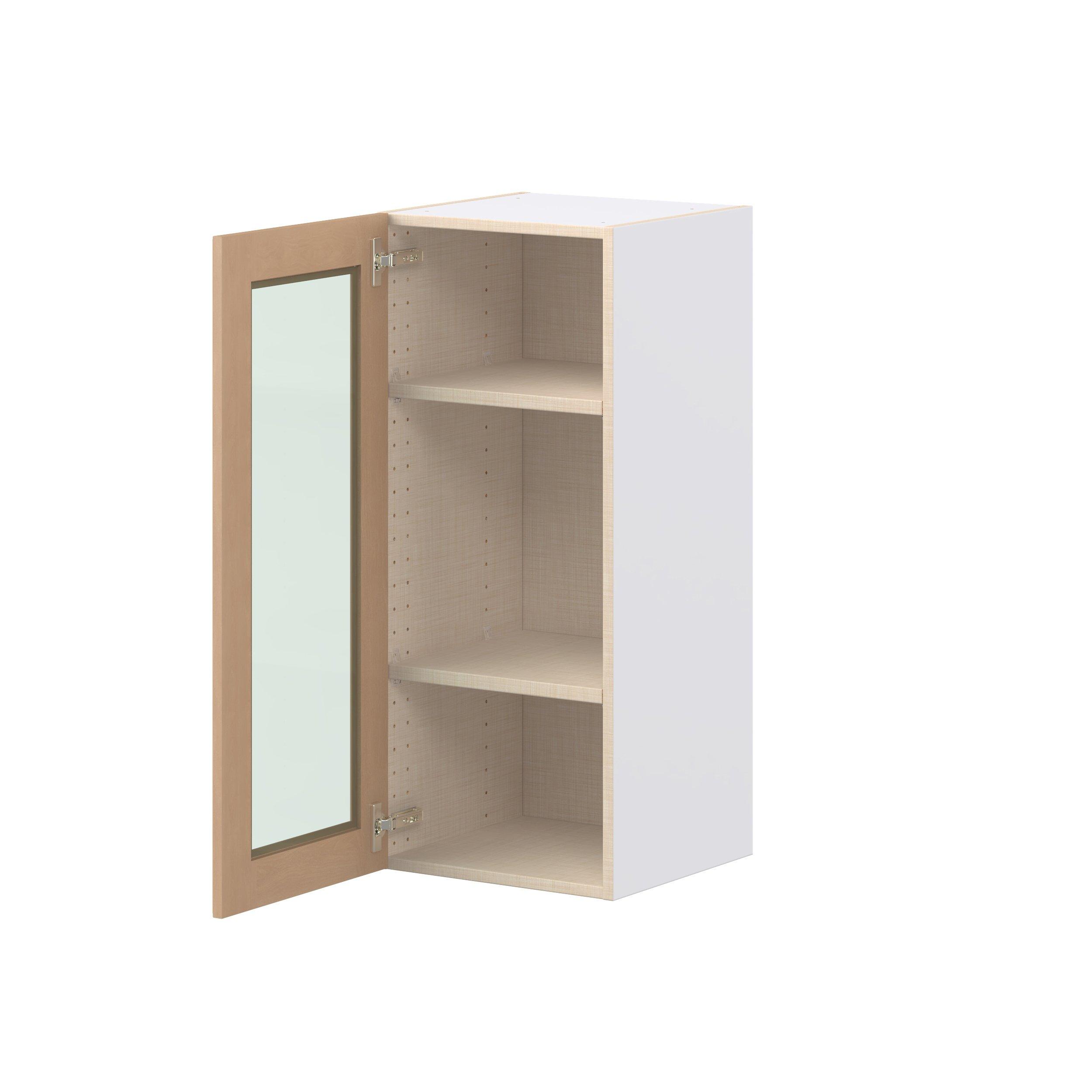 Sugarhill 15 in. Stained Sugar Cookie Wall Cabinet with Glass Door
