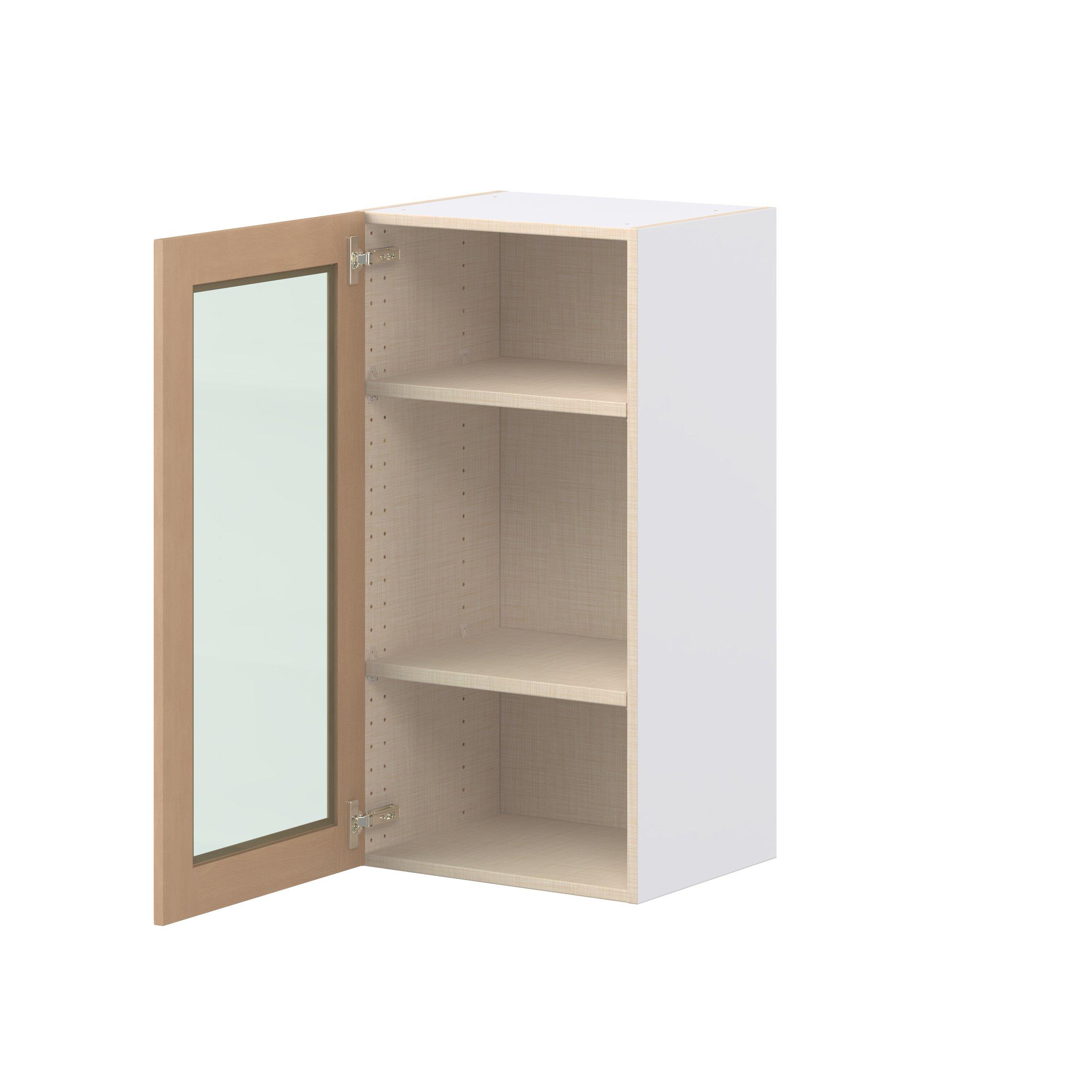 Sugarhill 18 in. Stained Sugar Cookie Wall Cabinet with Glass Door