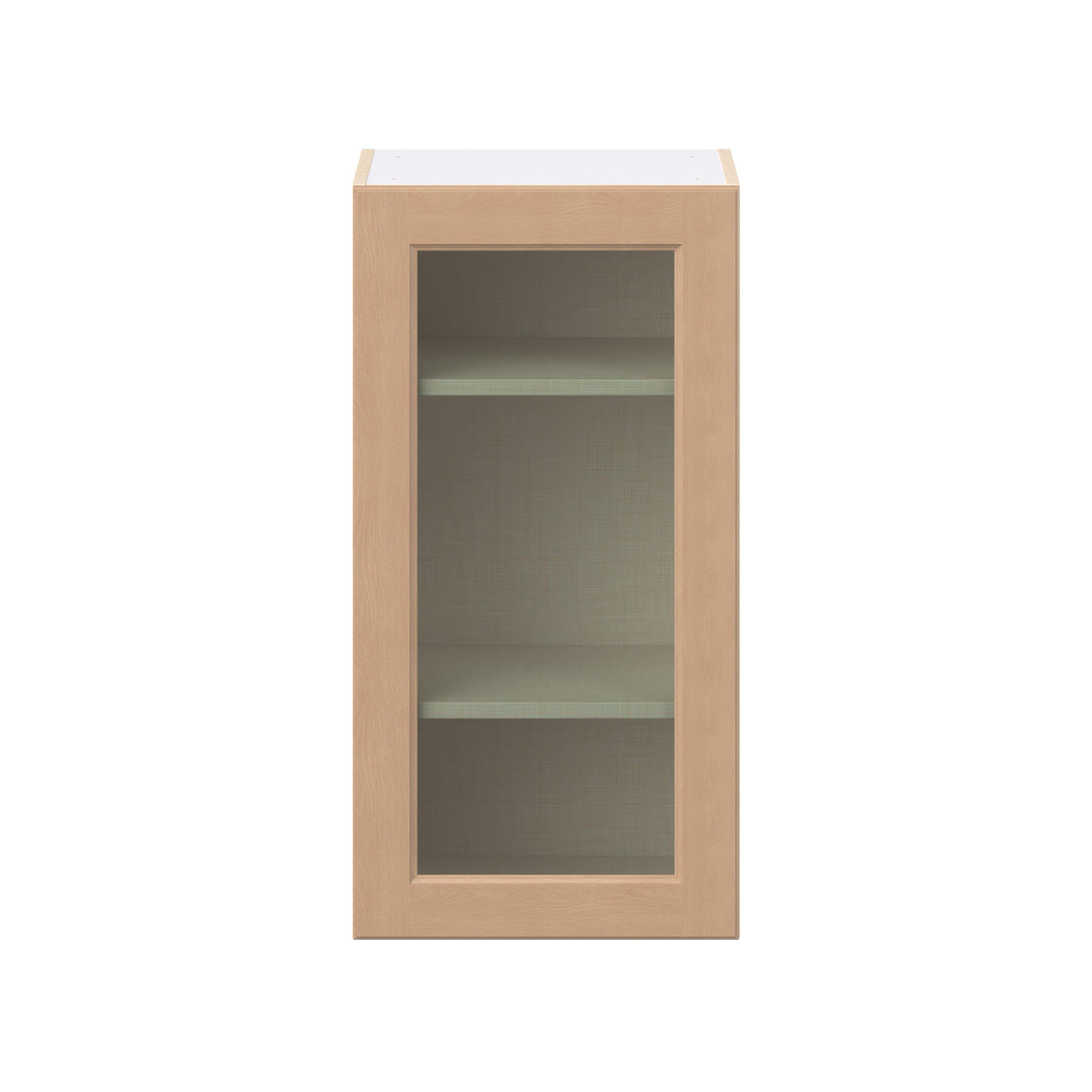 Sugarhill 18 in. Stained Sugar Cookie Wall Cabinet with Glass Door