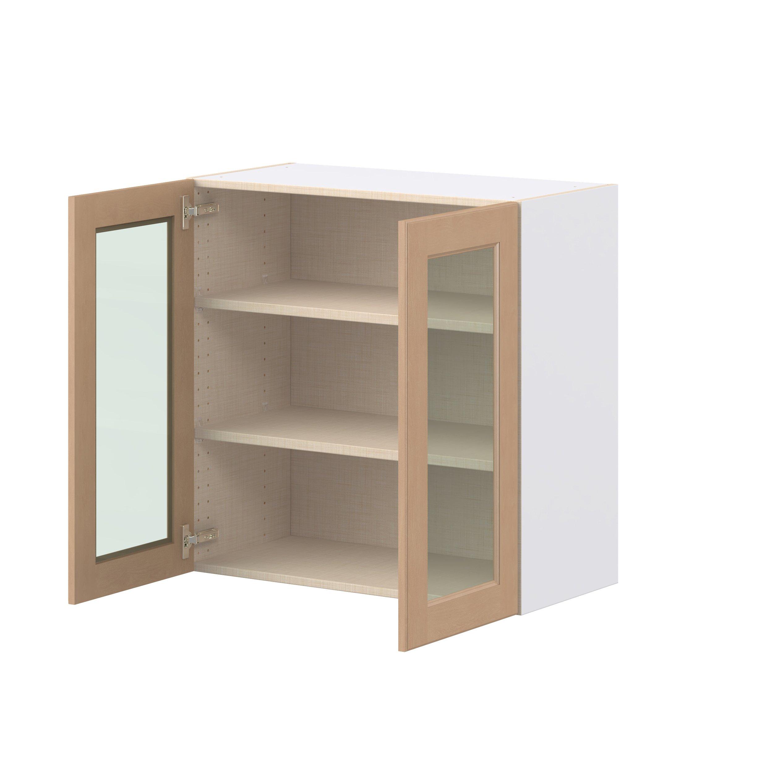 Sugarhill 30 in. Stained Sugar Cookie Wall Cabinet with Glass Door