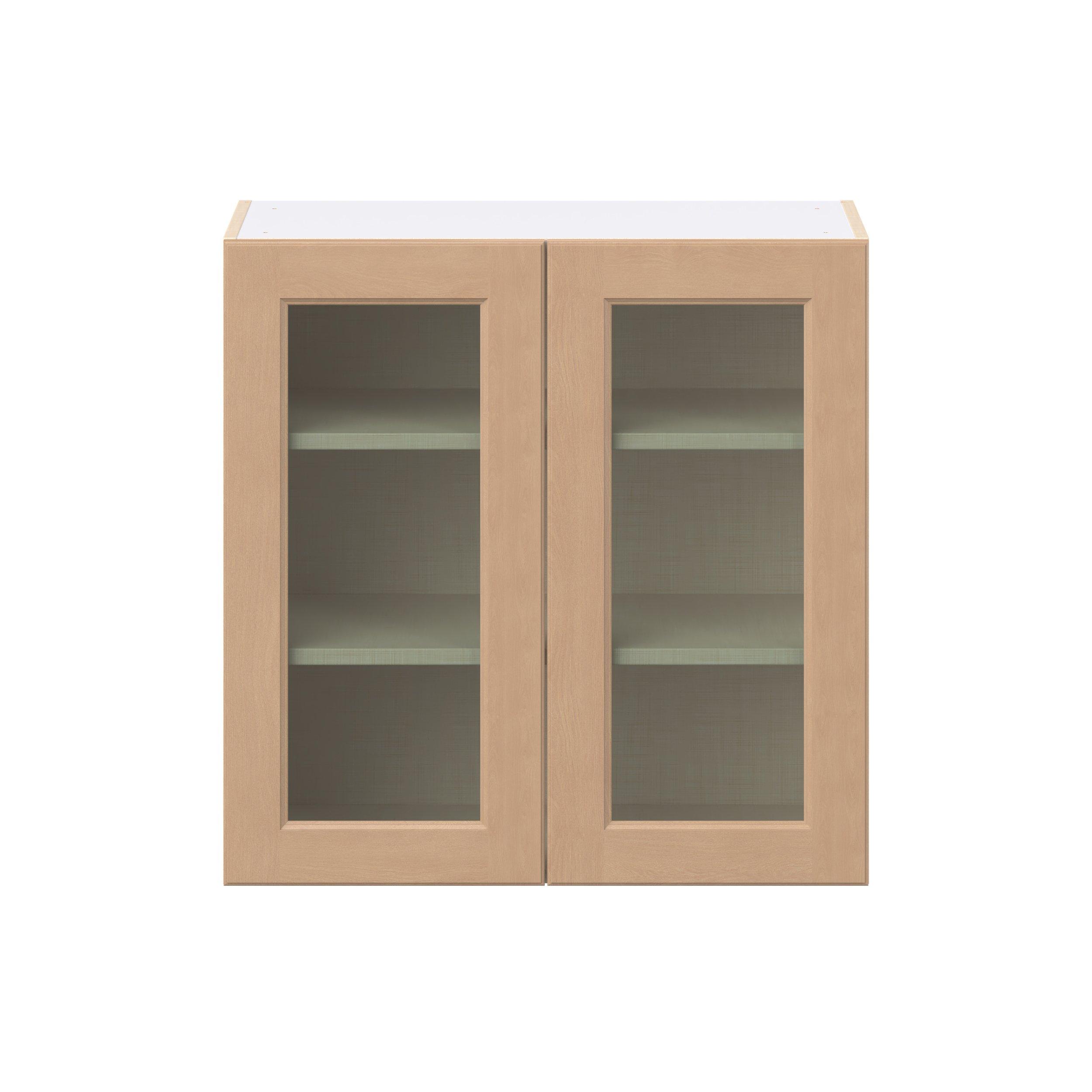 Sugarhill 30 in. Stained Sugar Cookie Wall Cabinet with Glass Door