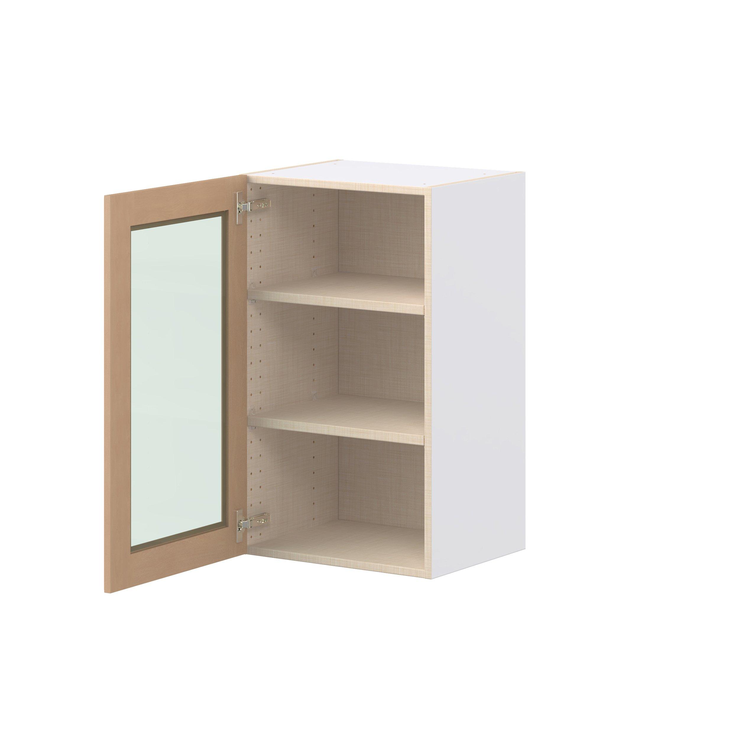 Sugarhill 18 in. Stained Sugar Cookie Wall Cabinet with Glass Door