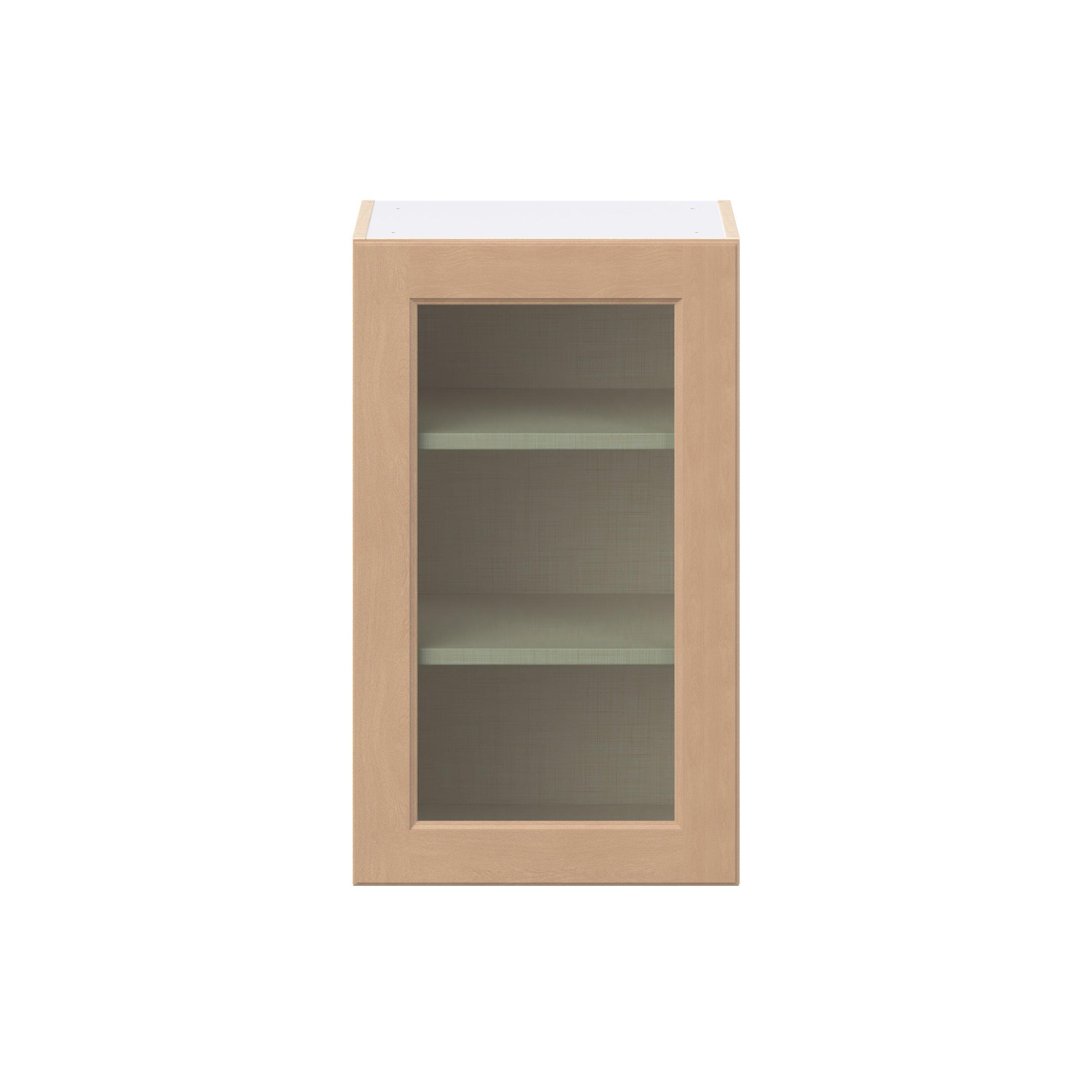 Sugarhill 18 in. Stained Sugar Cookie Wall Cabinet with Glass Door