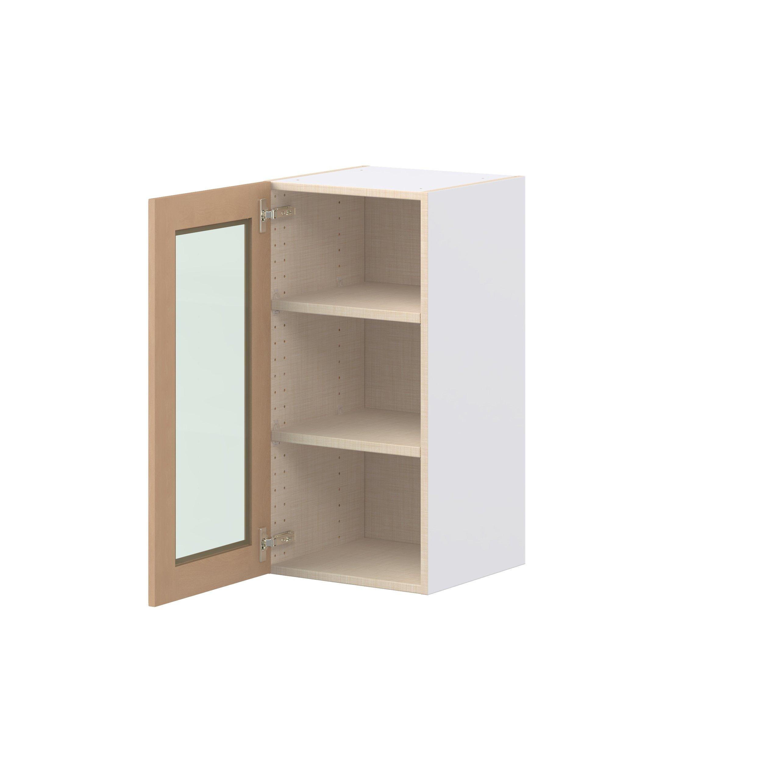 Sugarhill 15 in. Stained Sugar Cookie Wall Cabinet with Glass Door