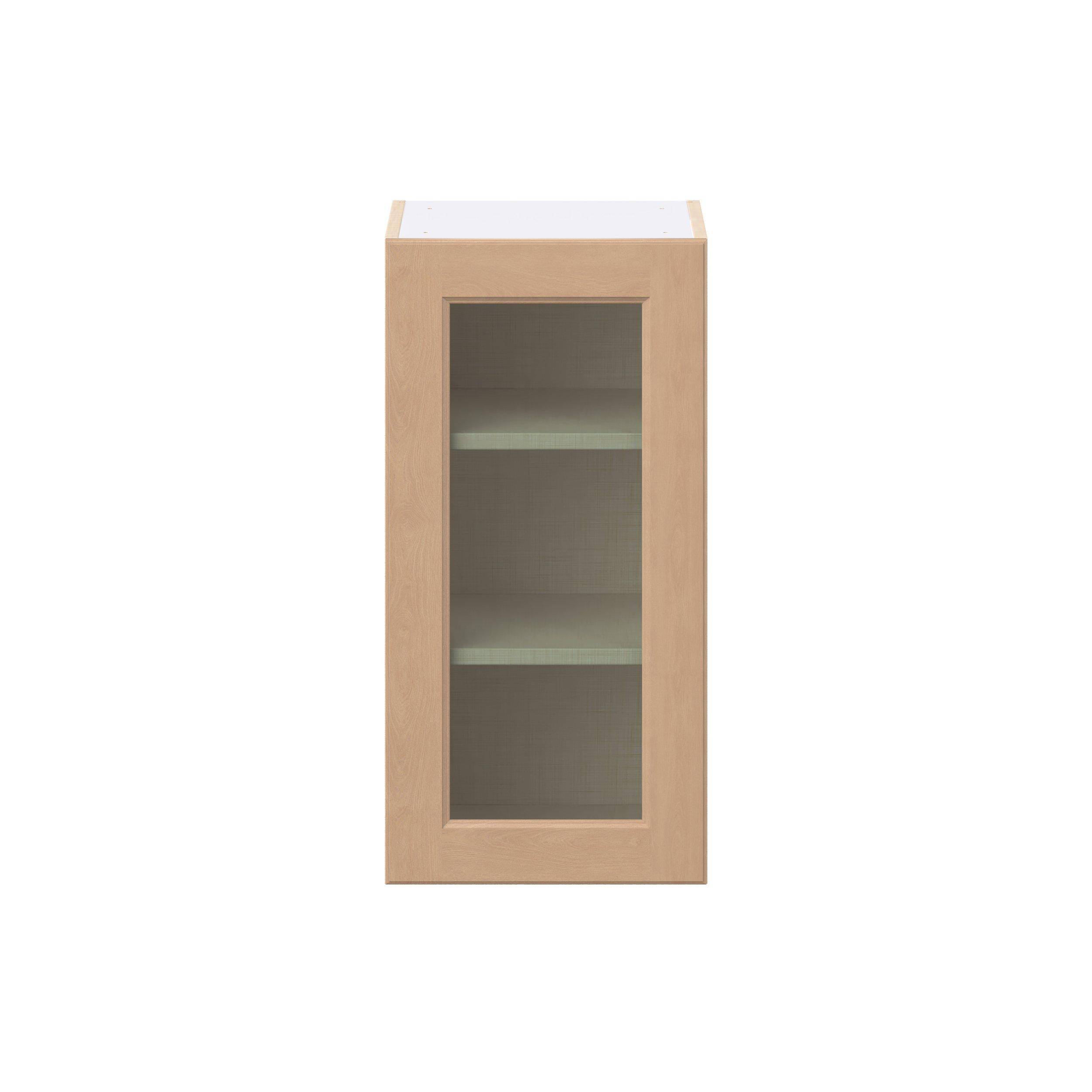Sugarhill 15 in. Stained Sugar Cookie Wall Cabinet with Glass Door