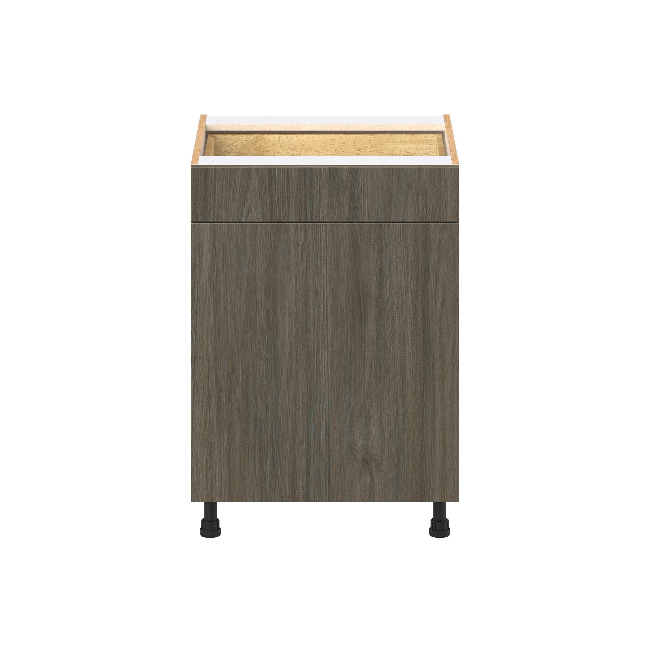 Glenwood 24 in. Burnt Walnut Door and Drawer Base Cabinet