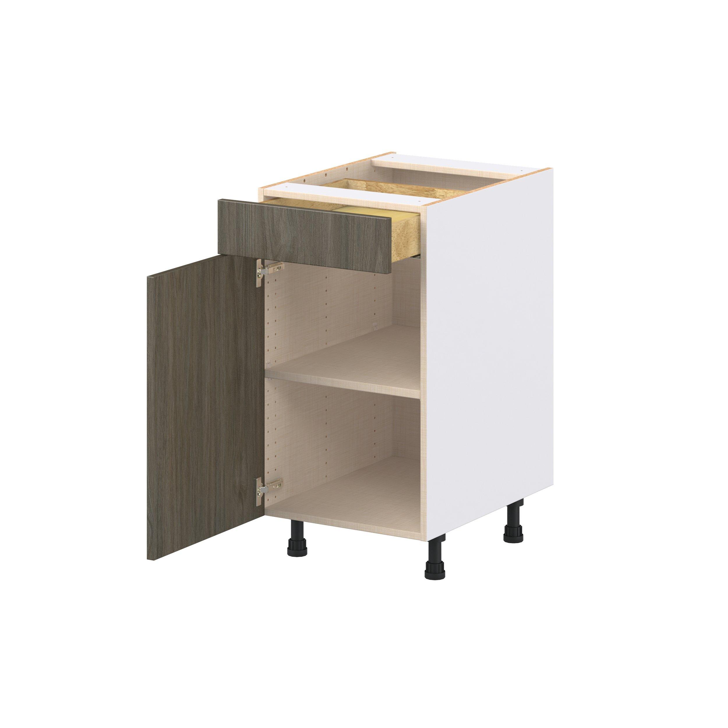 Glenwood 18 in. Burnt Walnut Door and Drawer Base Cabinet