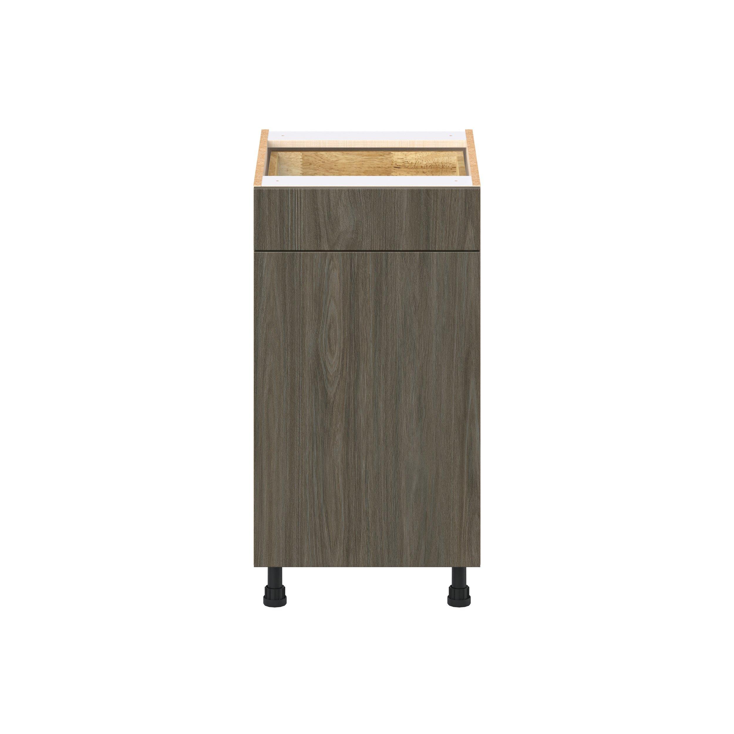 Glenwood 18 in. Burnt Walnut Door and Drawer Base Cabinet