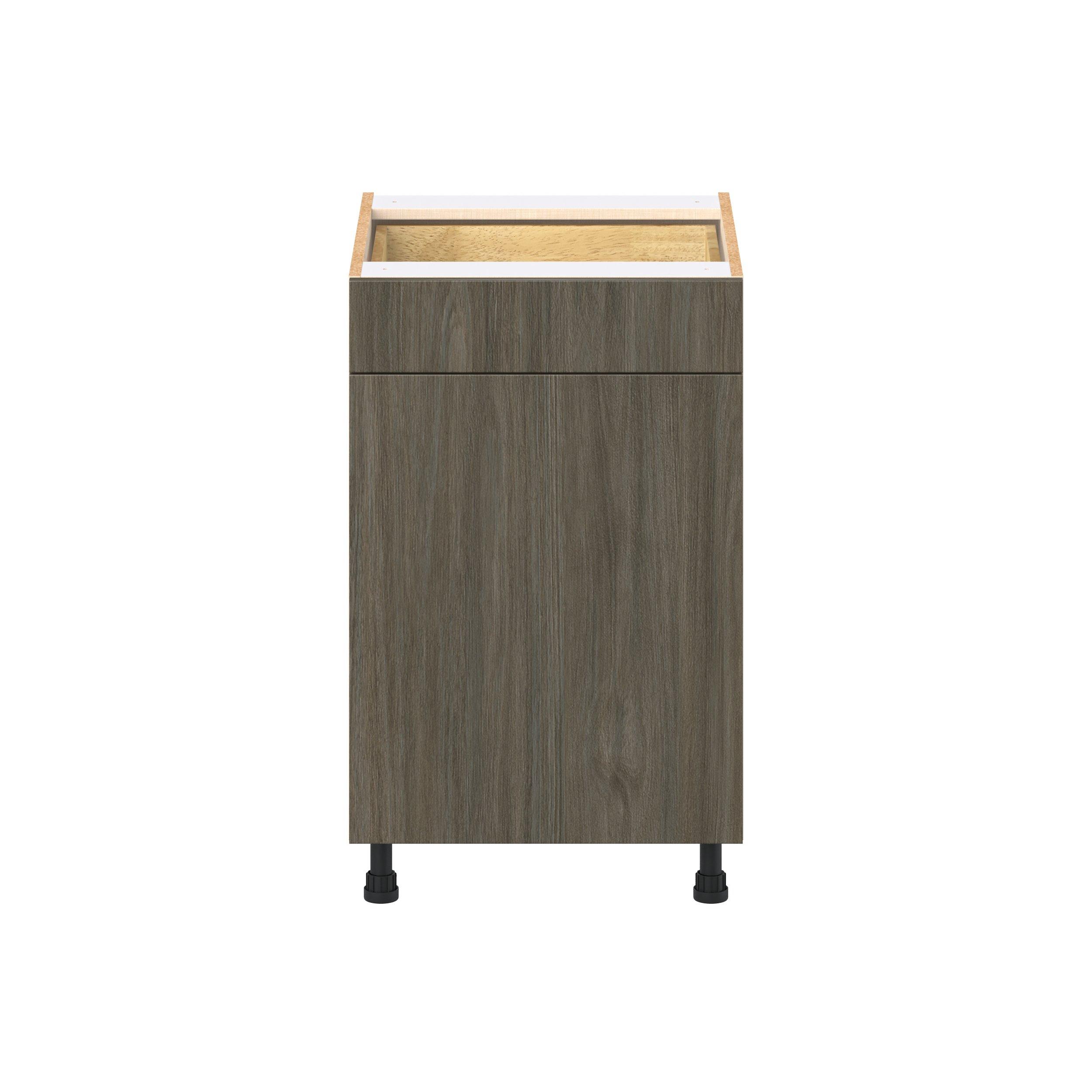 Glenwood 21 in. Burnt Walnut Door and Drawer Base Cabinet