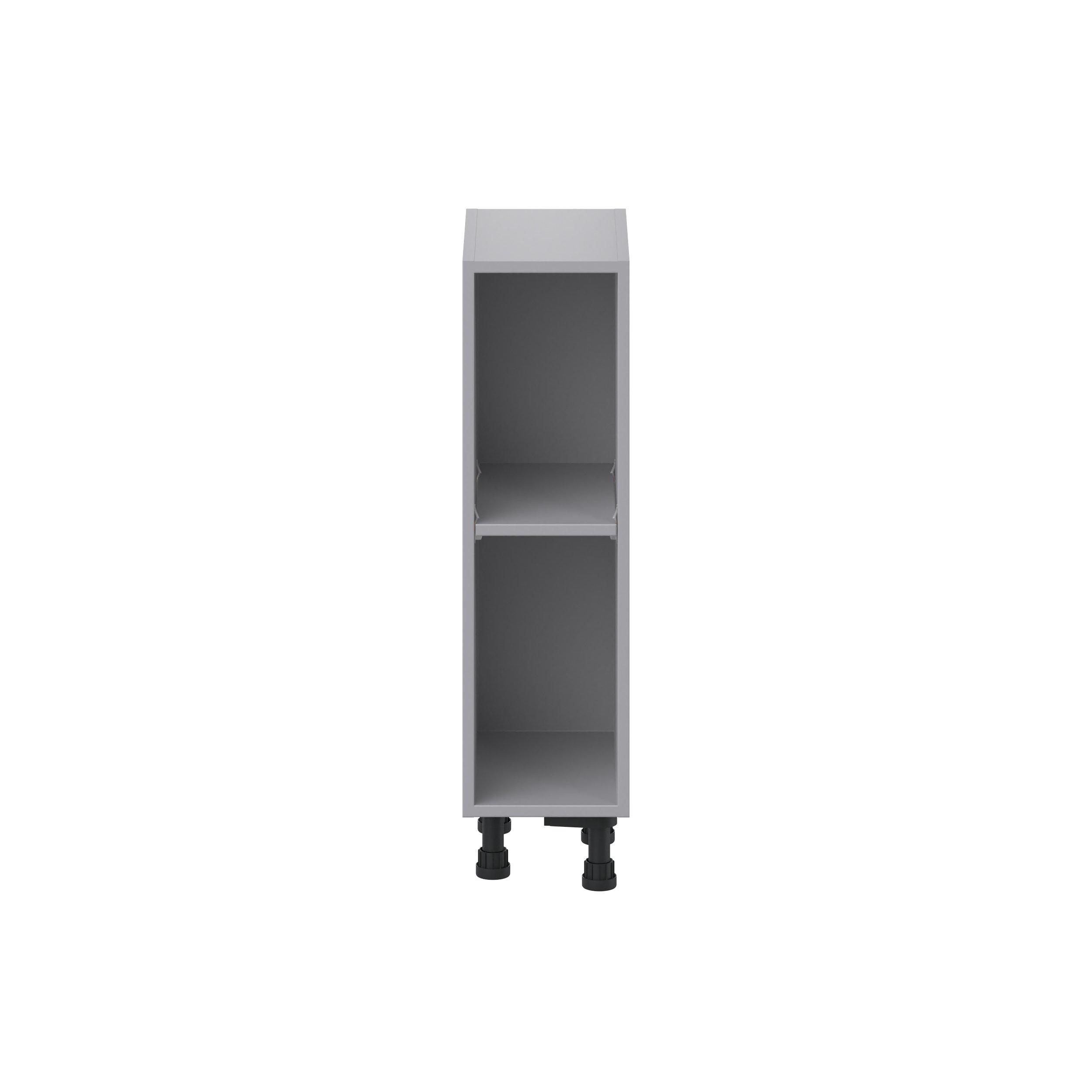Candler 9 in. Painted Slate Gray Open Shelf Base Cabinet