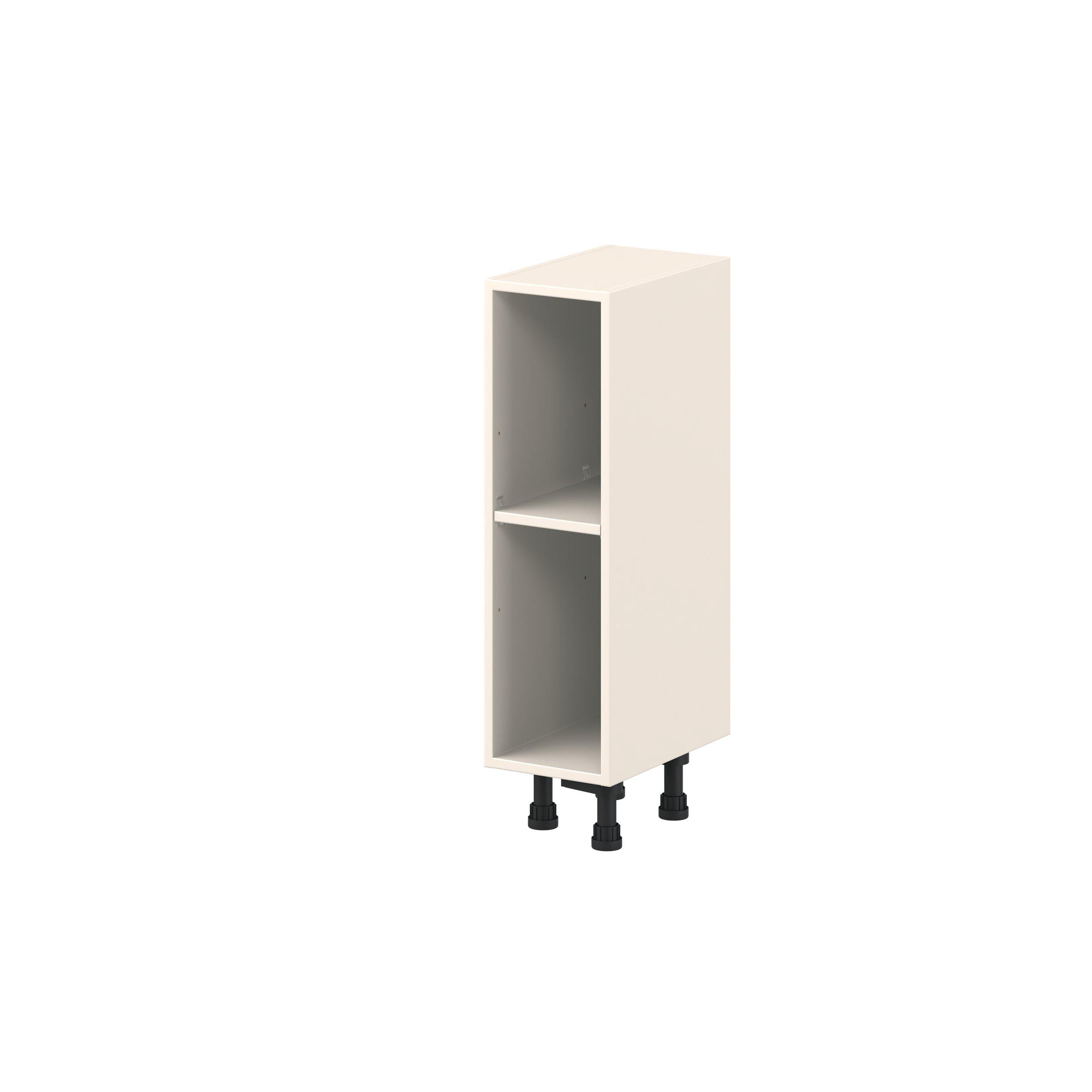 Linden 9 in. Painted Washed Linen Open Shelf Base Cabinet